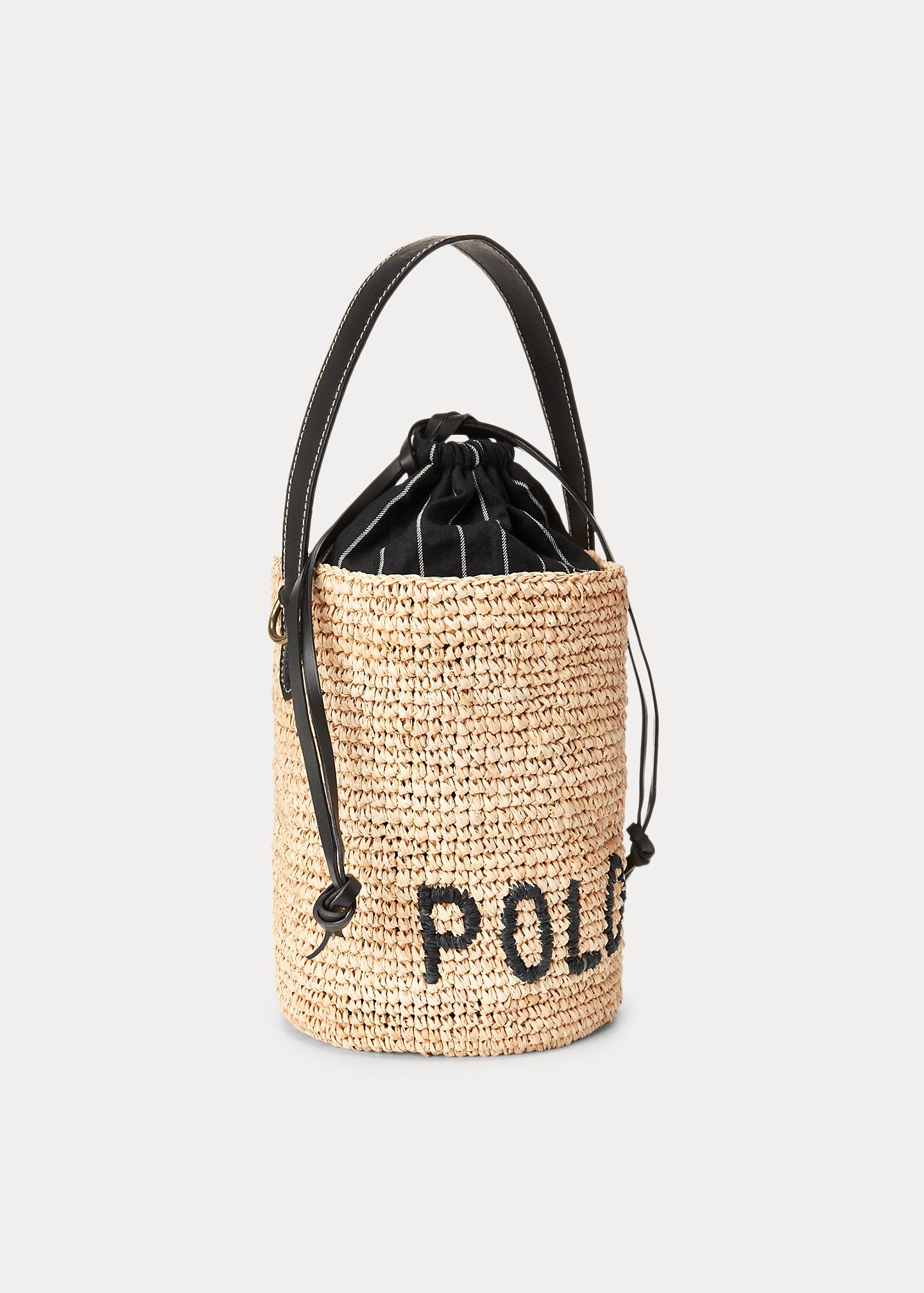 Bolso Tipo Saco Mini De Rafia Polo Ralph Lauren Lyst