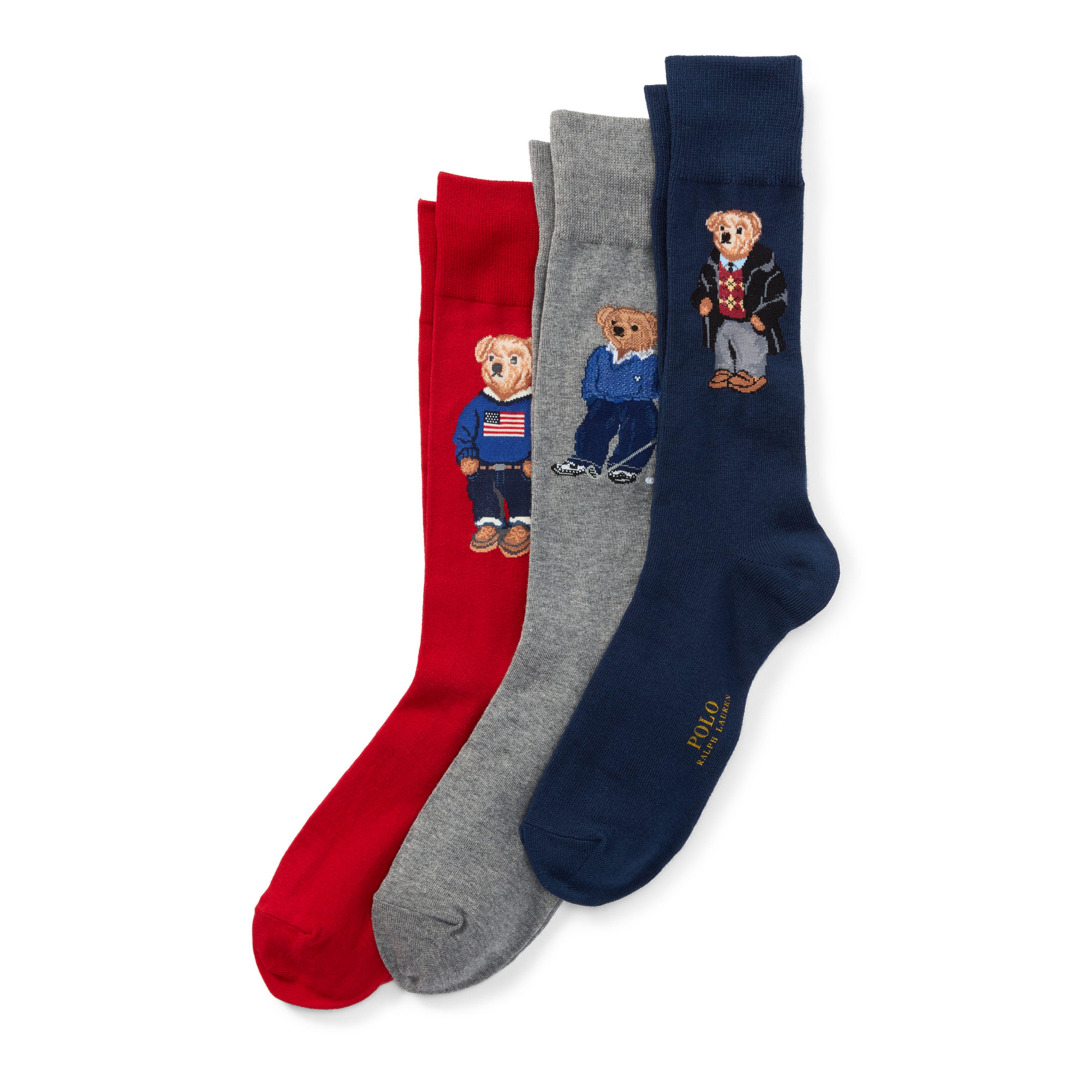 Polo Ralph Lauren Cotton Polo Bear Socks Gift Set in Blue for Men - Lyst