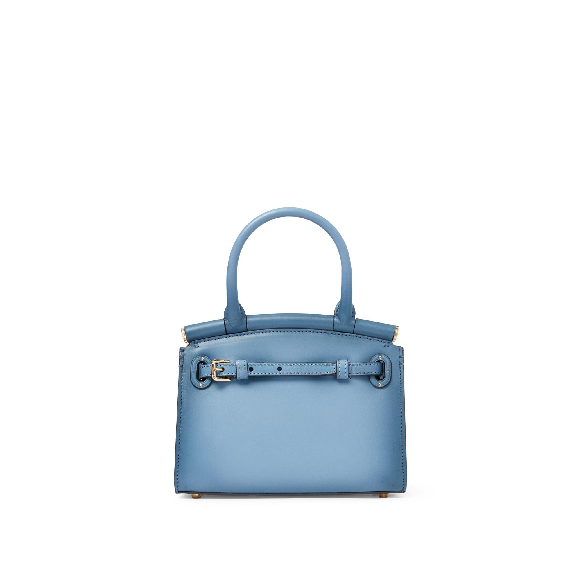 Ralph Lauren Burnished Mini Rl50 Handbag in Blue | Lyst