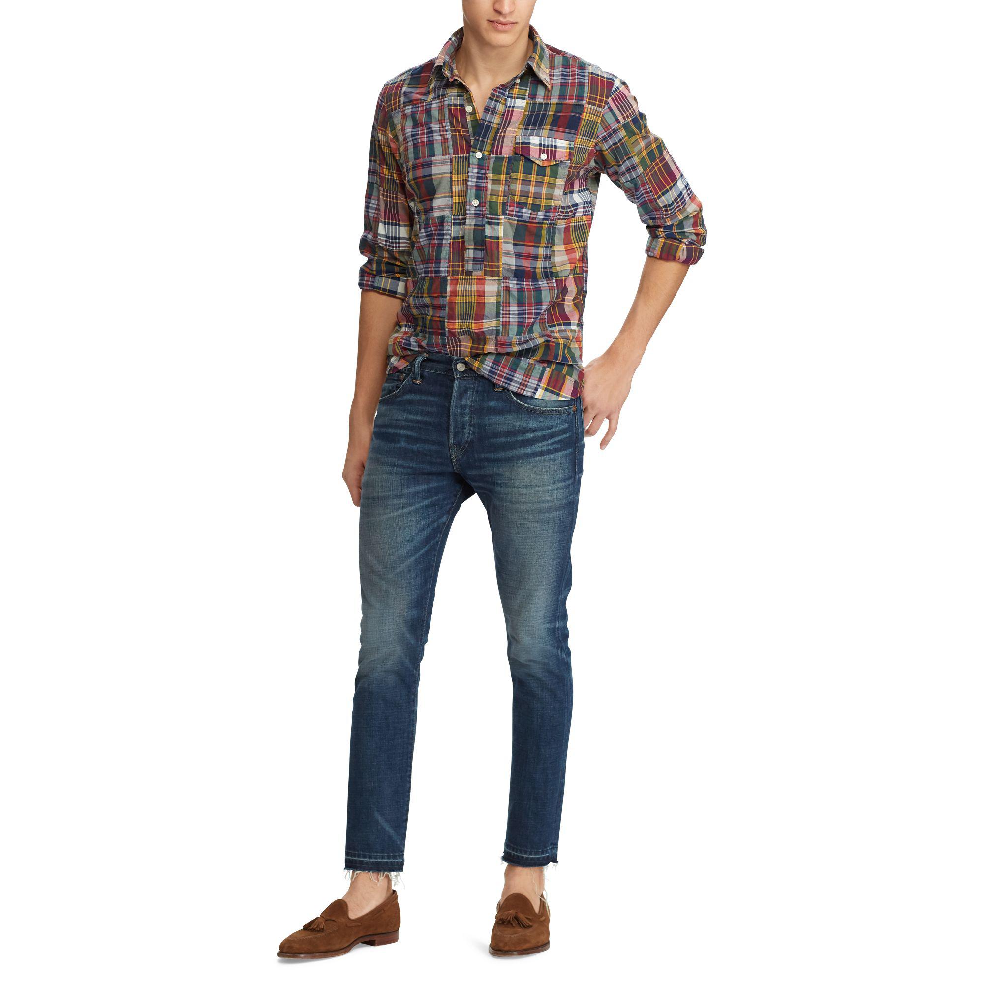 classic fit madras shirt