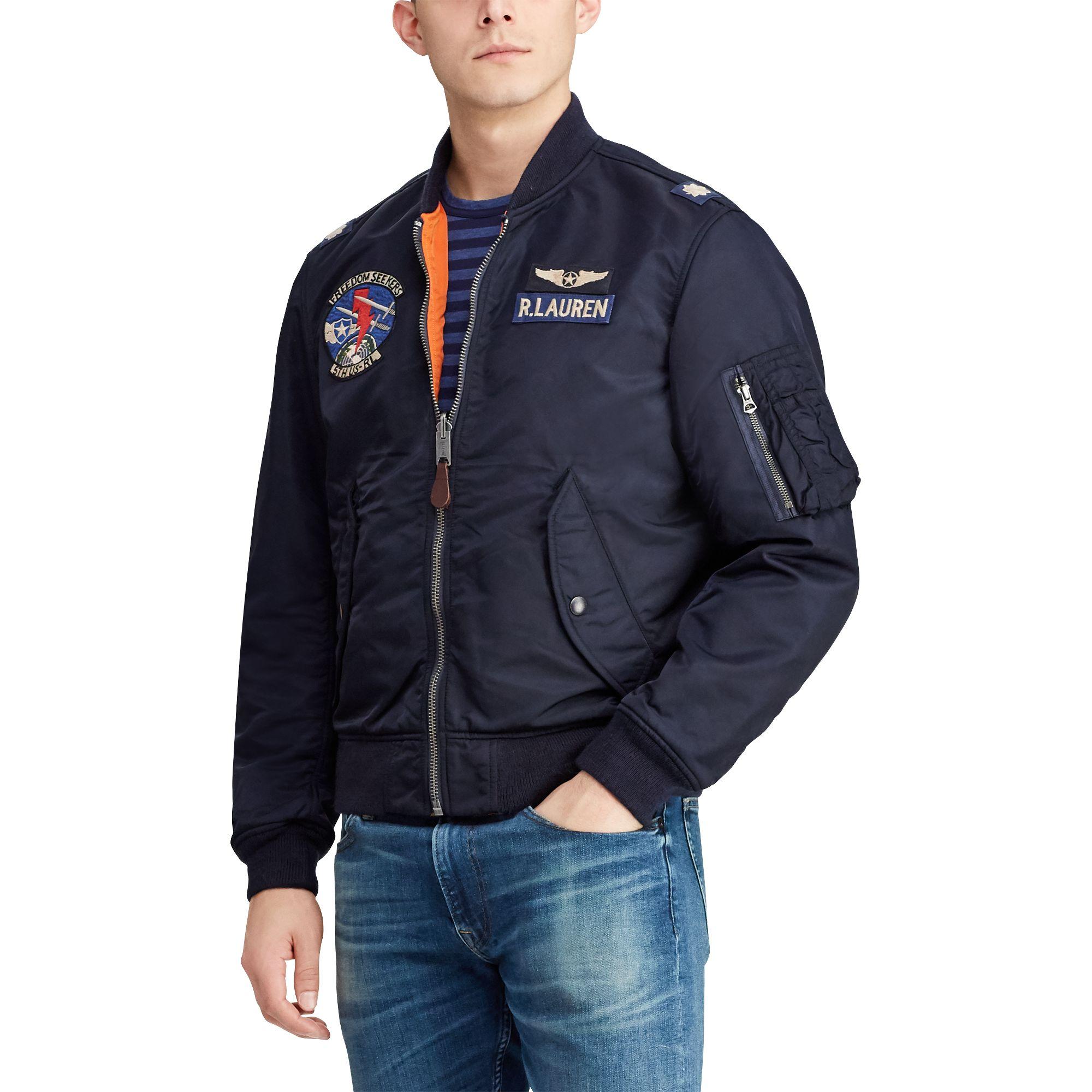 ralph lauren navy bomber jacket Shop Clothing & Shoes Online