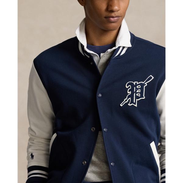 Ralph Lauren Fleece Baseball Jacket in Blue for Men Lyst UK