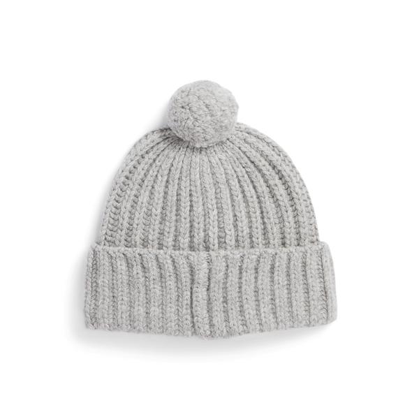 Polo Ralph Lauren Polo Bear Rib Pom pom Beanie in Grey Lyst UK