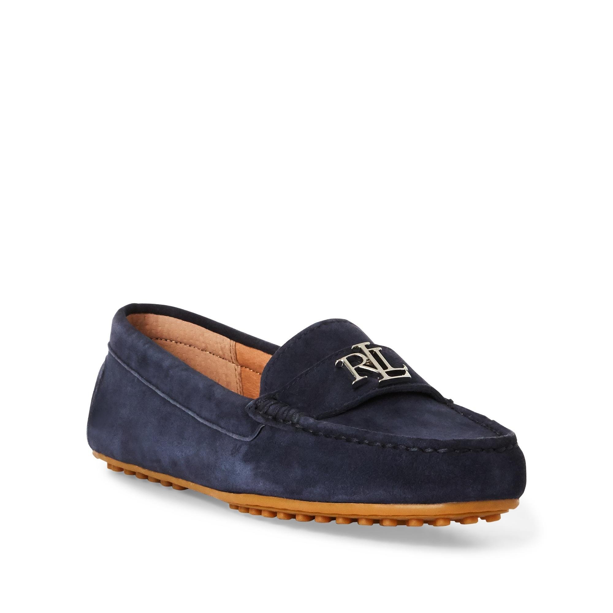 Lauren Ralph Laurent Women Slip-on Loafer Ralph Laurent Leather Moccasin  Navy Leather Loafer -  Canada