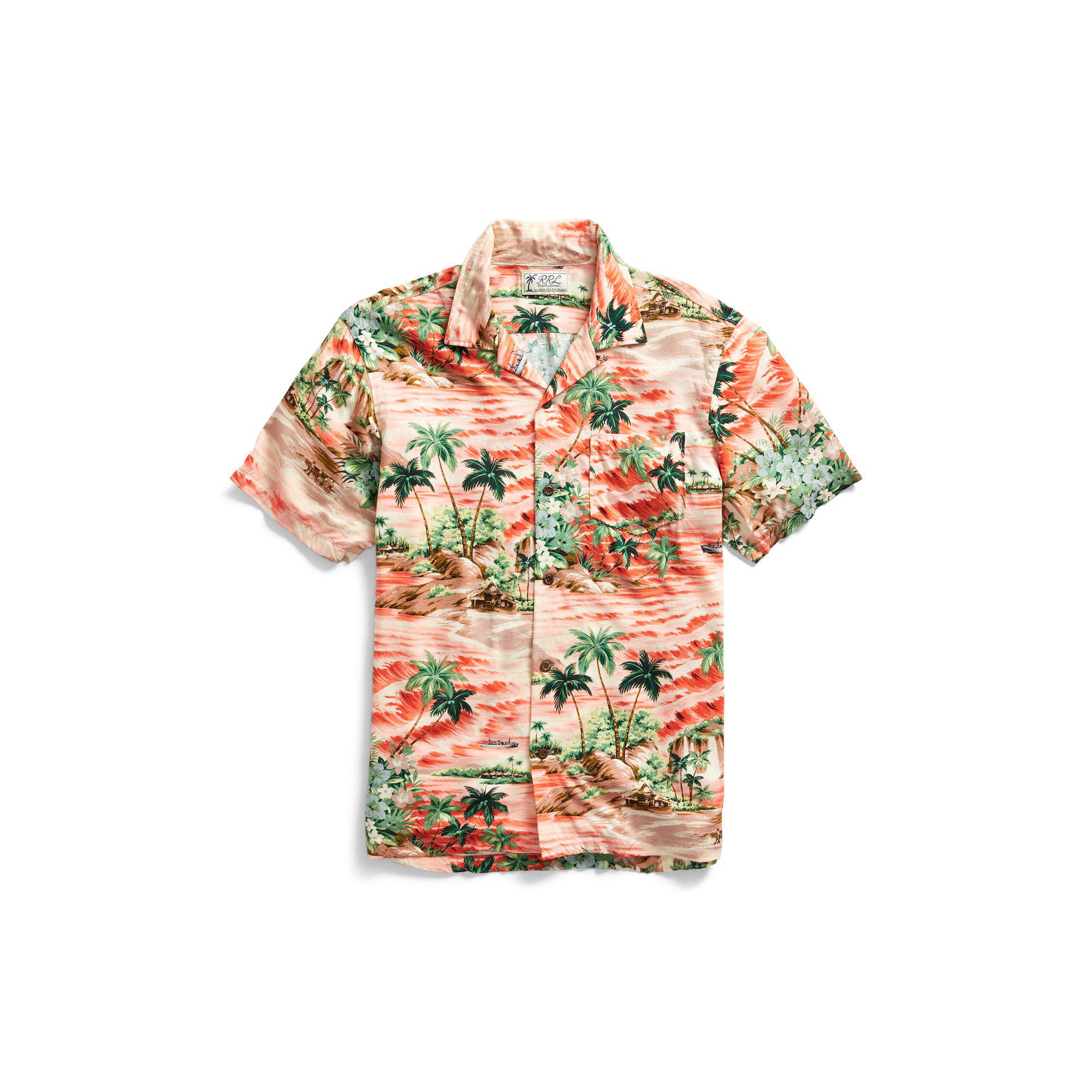 RRL Synthetic Hawaiian Shirt for Men - Lyst
