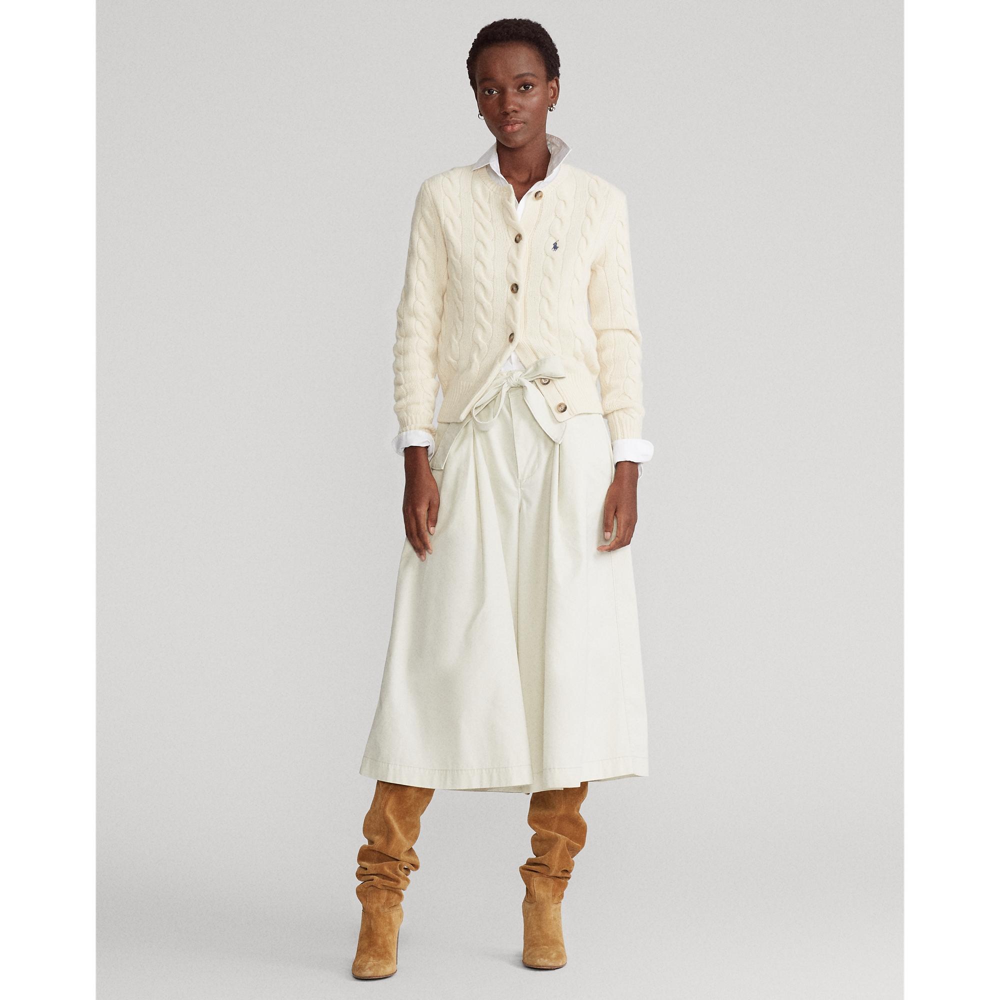 Polo Ralph Lauren Buttoned Wool-blend Cardigan in Cream (Natural 