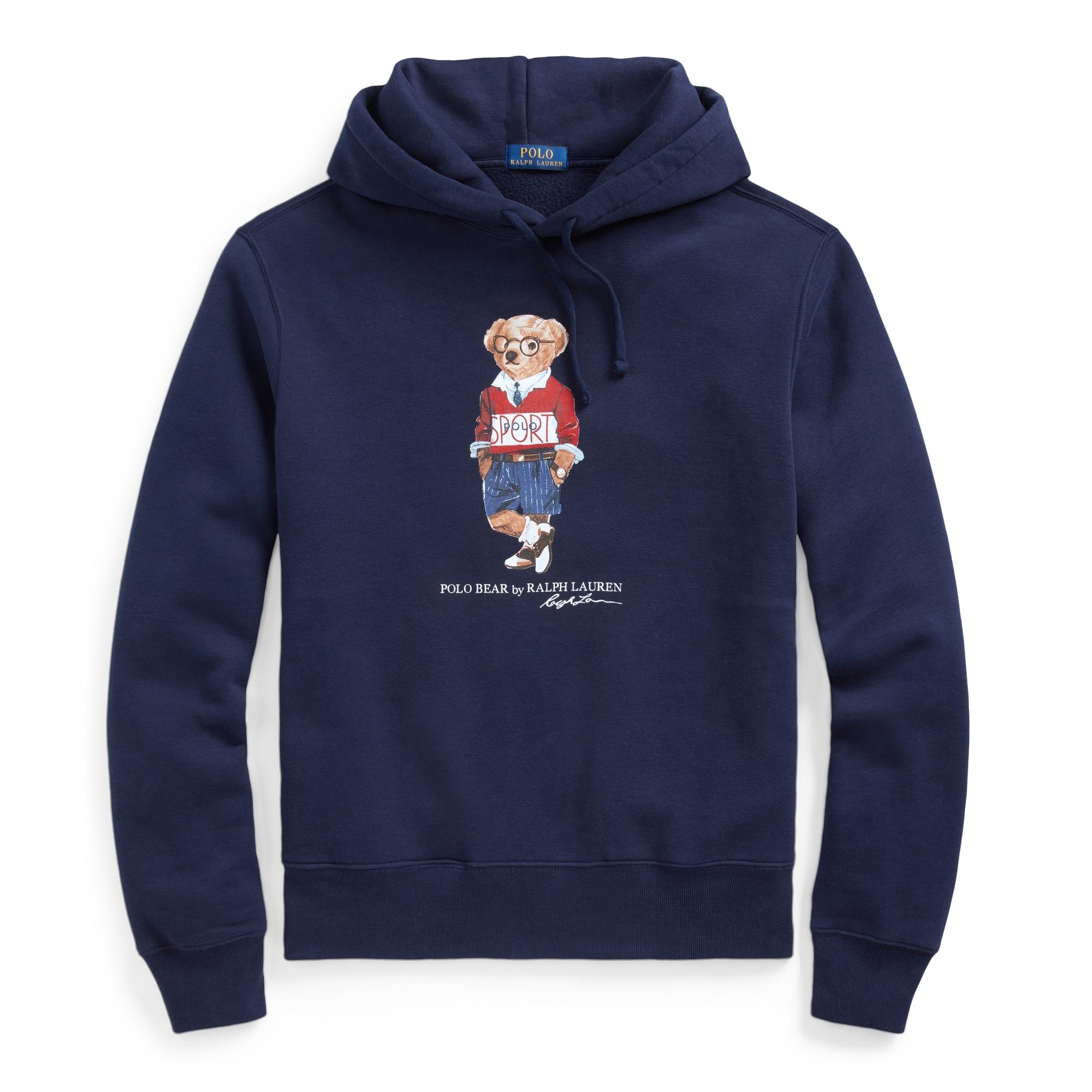 Polo Ralph Lauren Cotton Polo Sport Bear Hoodie in Blue for Men - Lyst