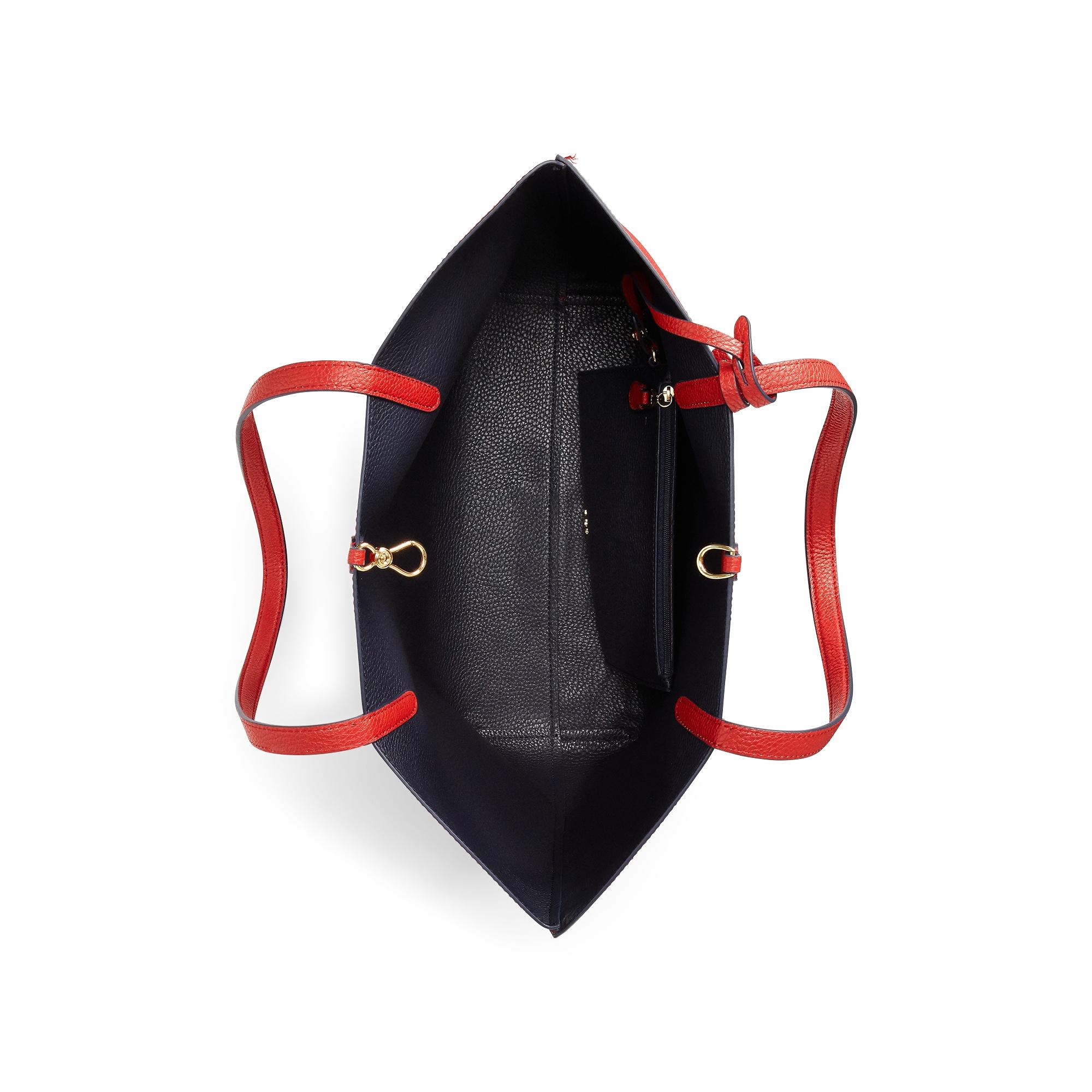 Ralph Lauren Vegan-leather Reversible Tote in Red | Lyst