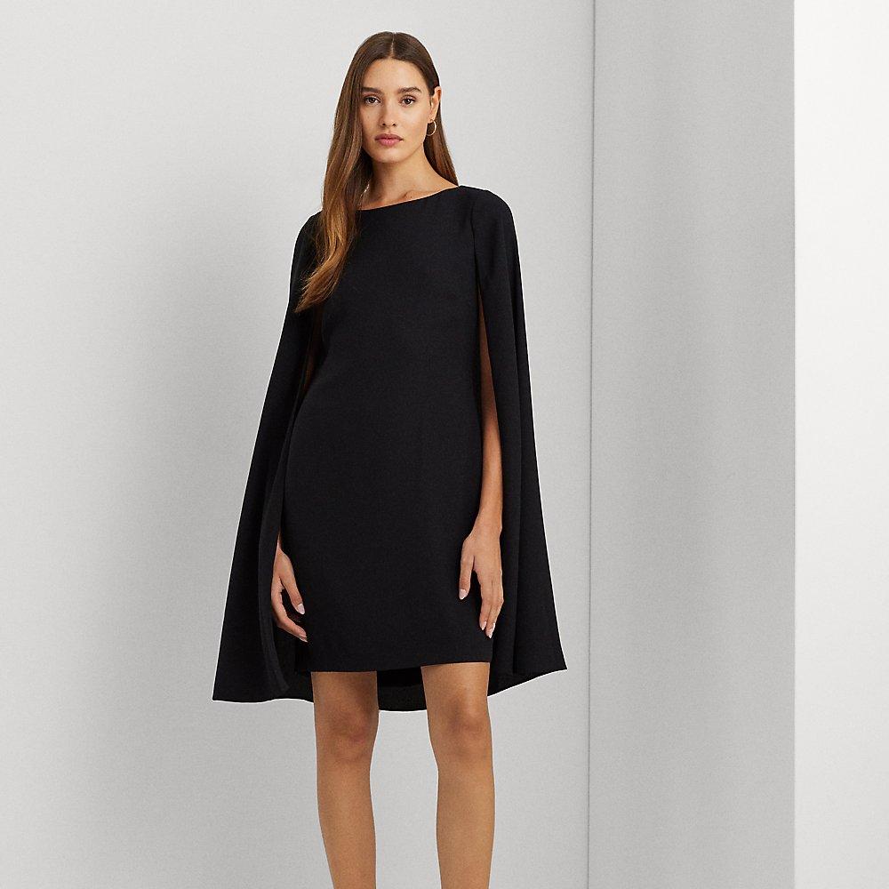 Georgette tiered top capelet dress
