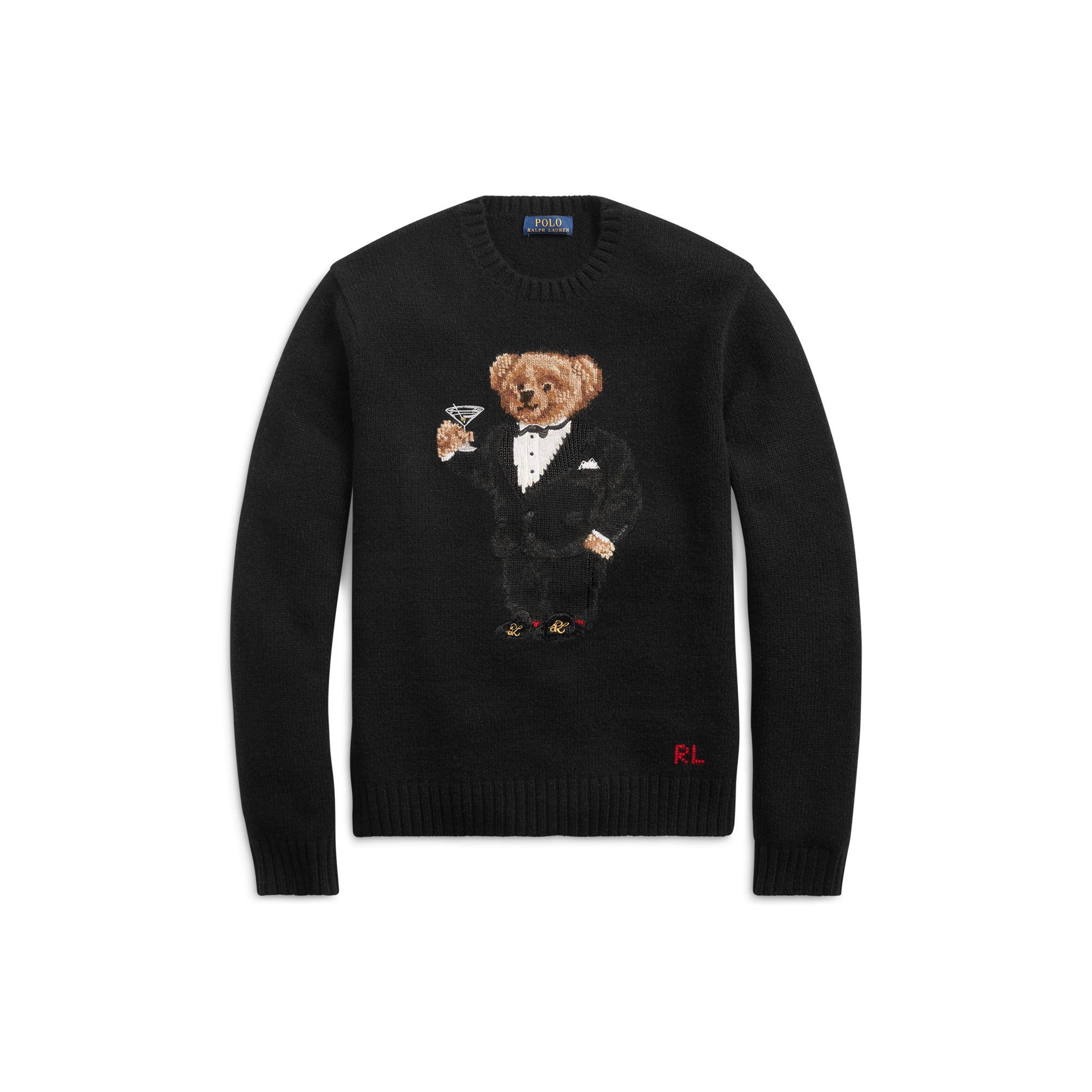 mens polo teddy bear sweater