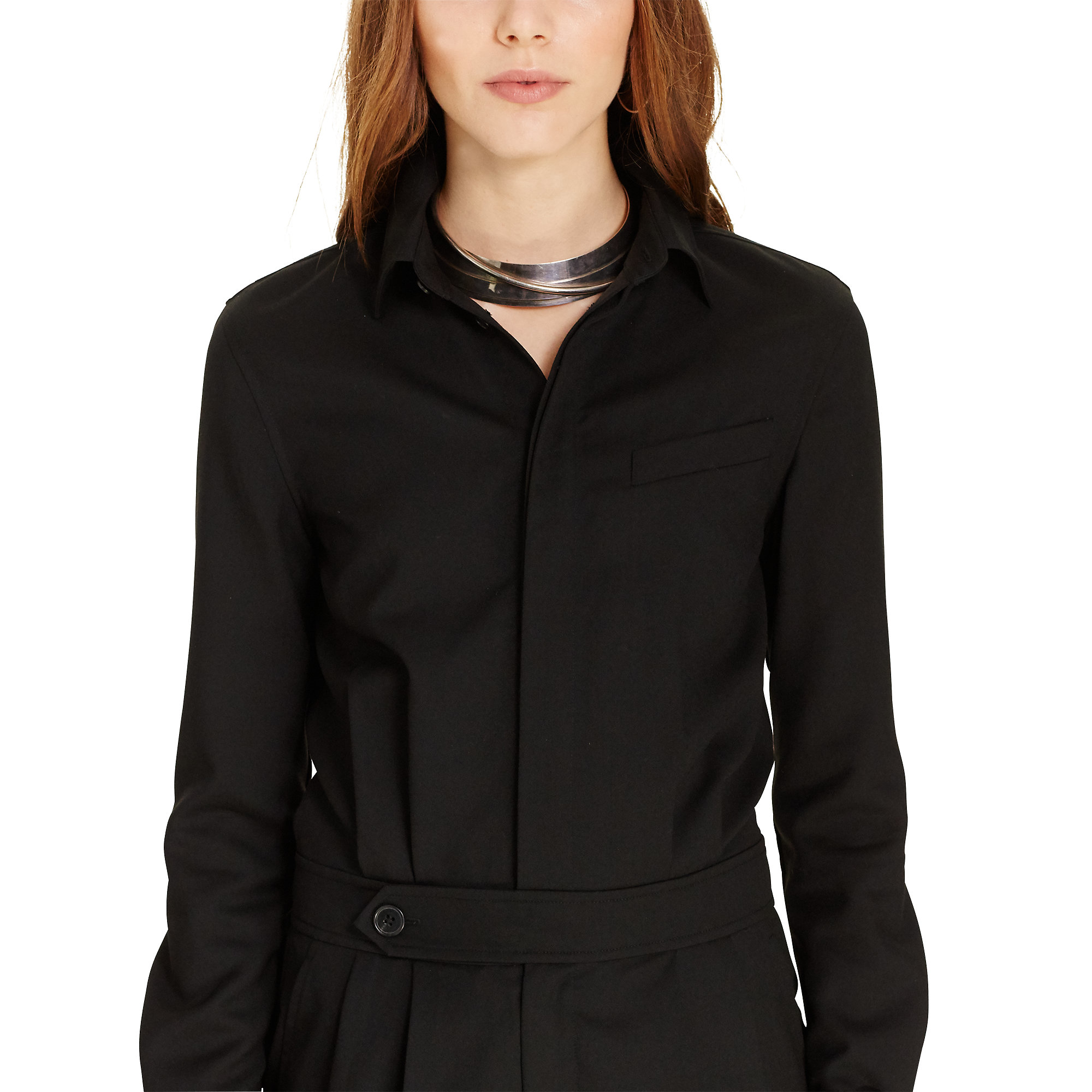 polo jumpsuit black