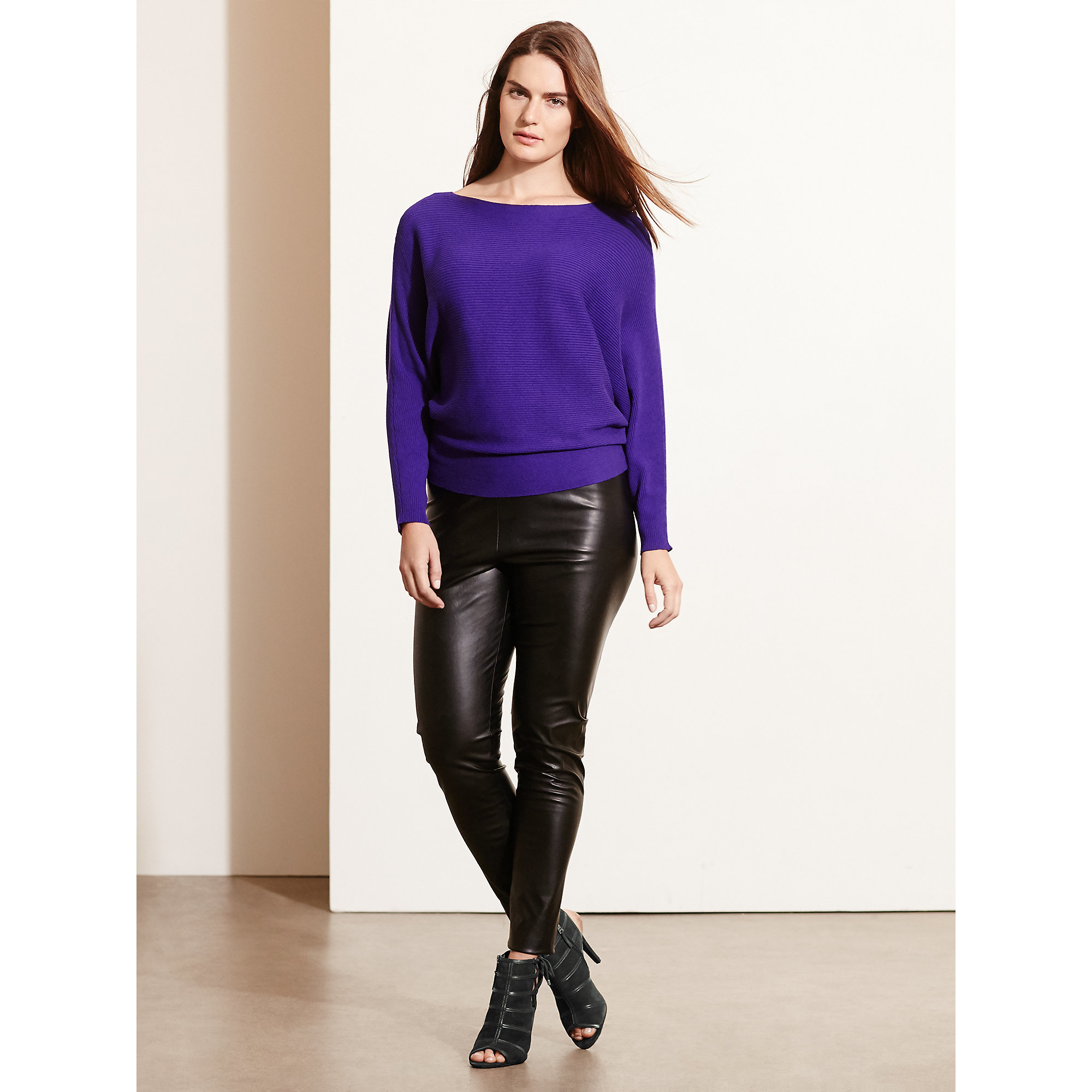 Lyst Pink Pony Fauxleather Legging in Black