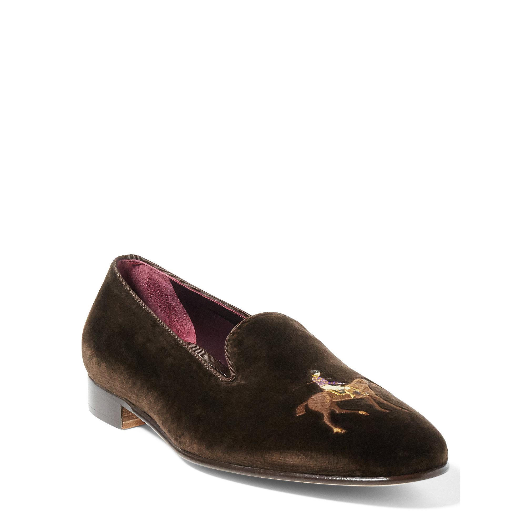 ralph lauren tan slippers
