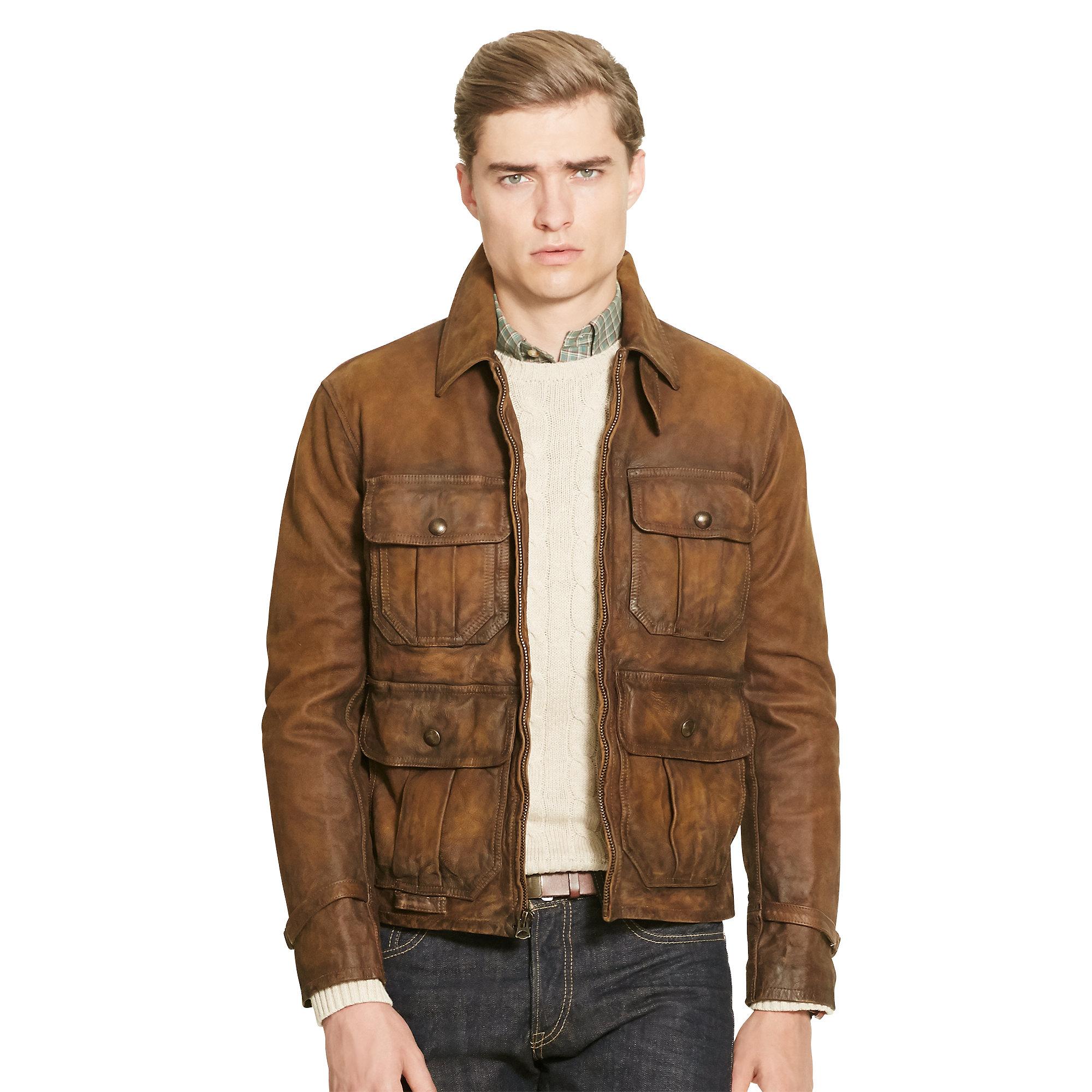 brown polo jacket