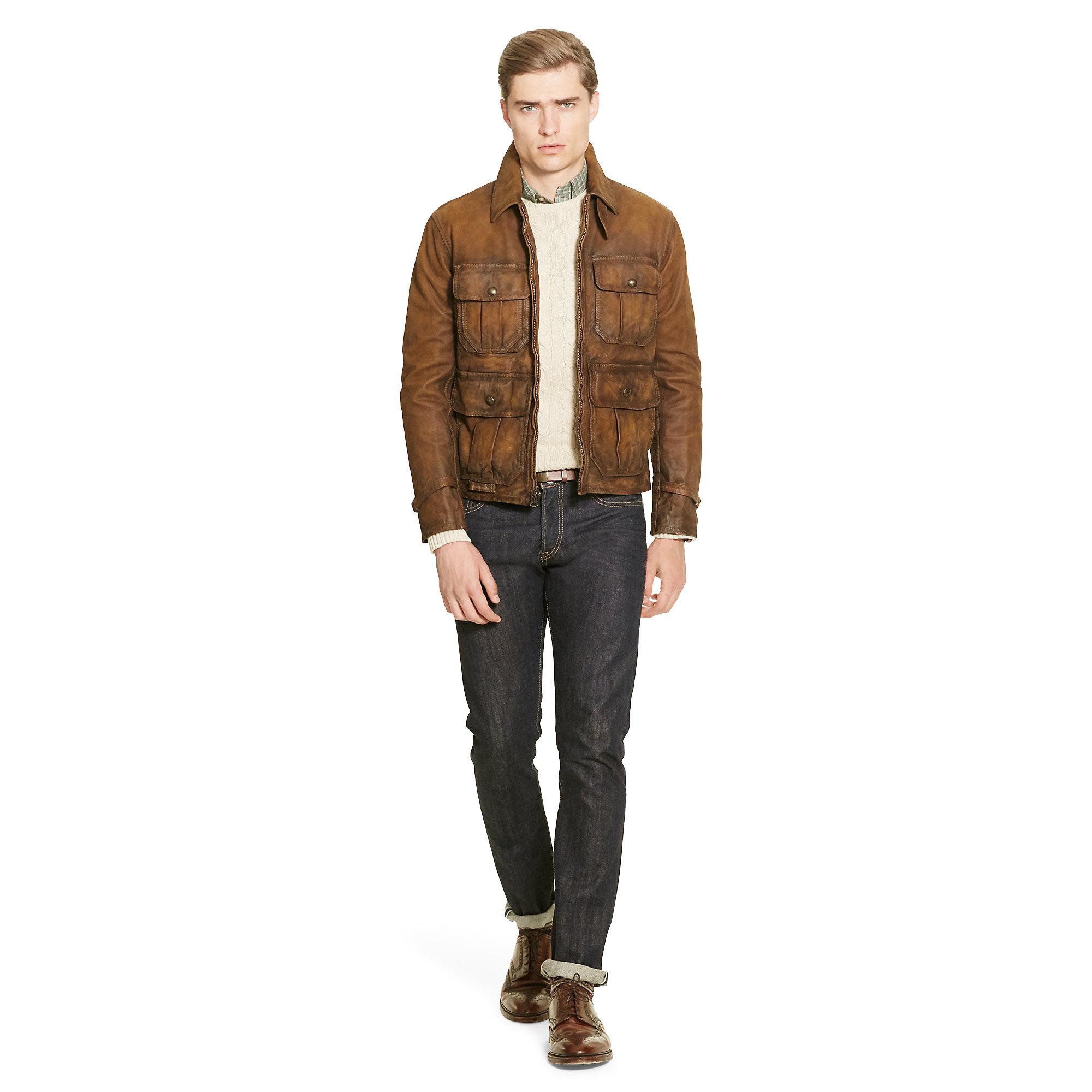ralph lauren leather shirt