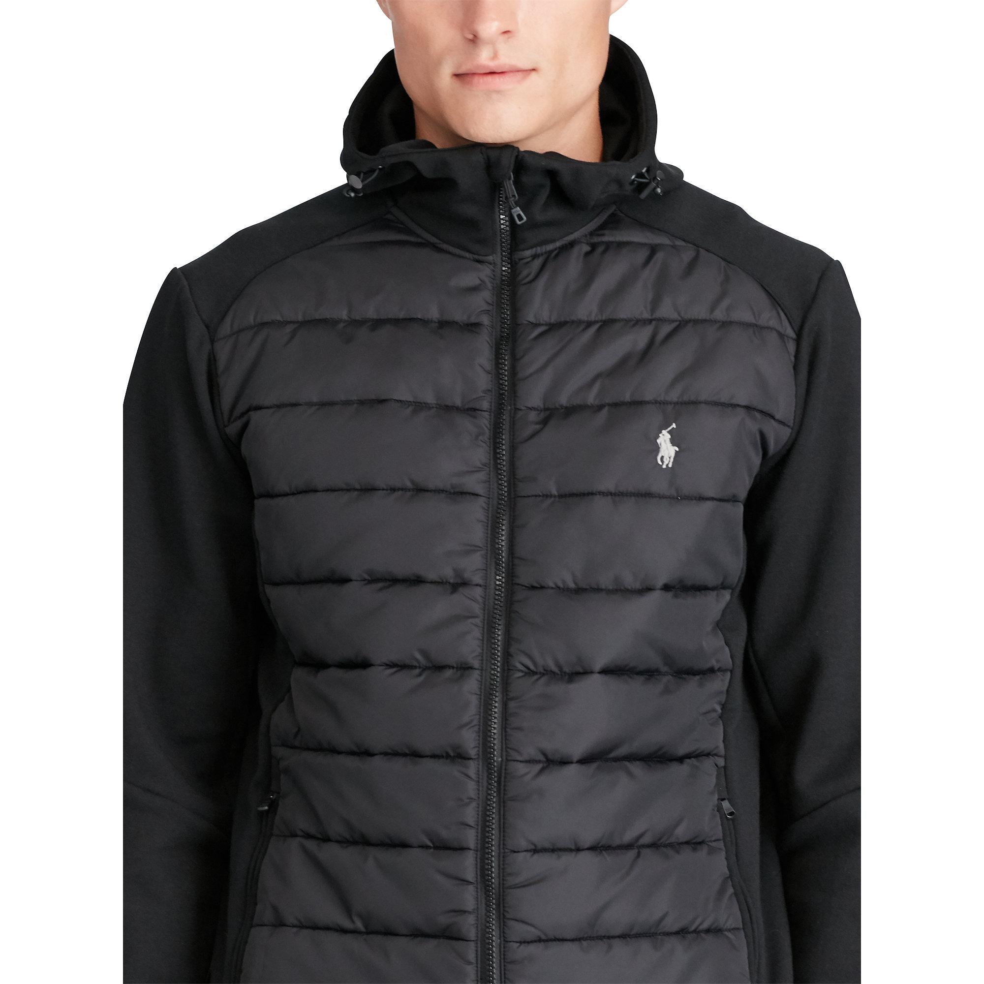 polo ralph lauren quilted hooded sweatshirt