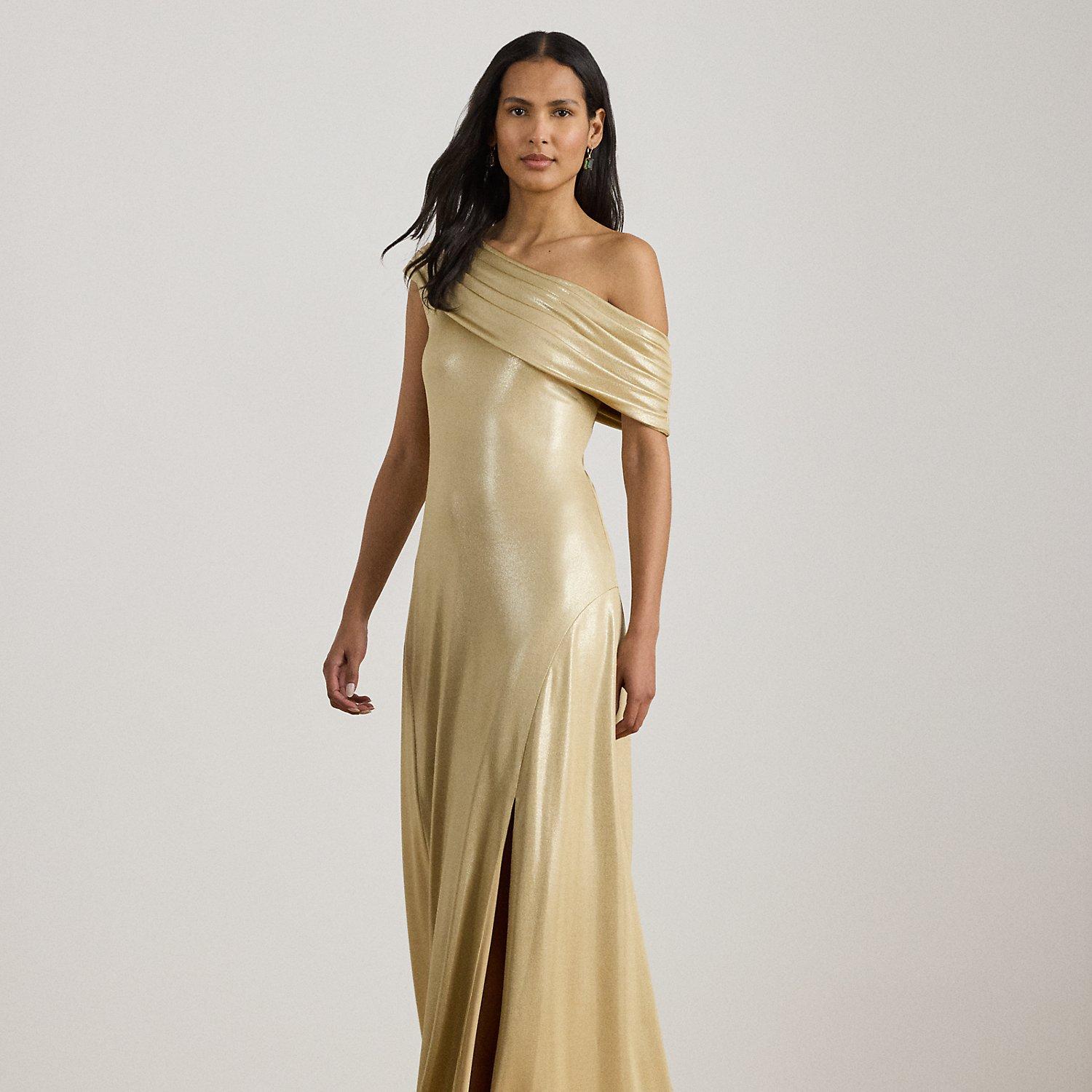 gold sequin cami dress Shein |Split Hem Sequin Cami Dress For New Year Holiday Party Clothes Maxi Women Outfit main image 0
