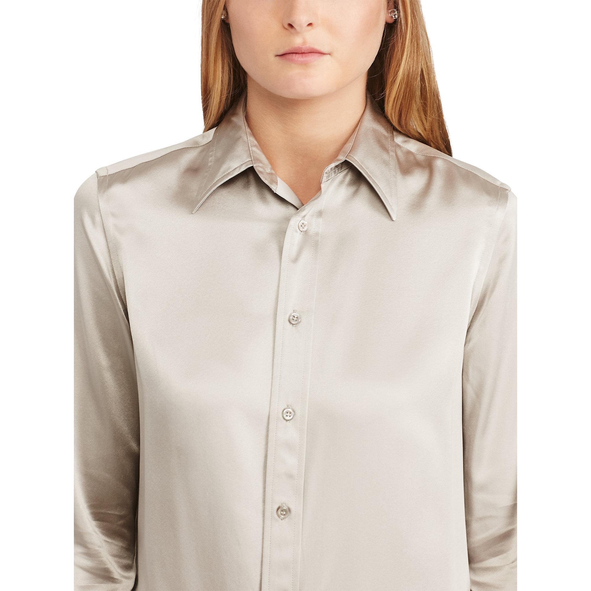 Polo Ralph Lauren Silk Charmeuse Shirt 