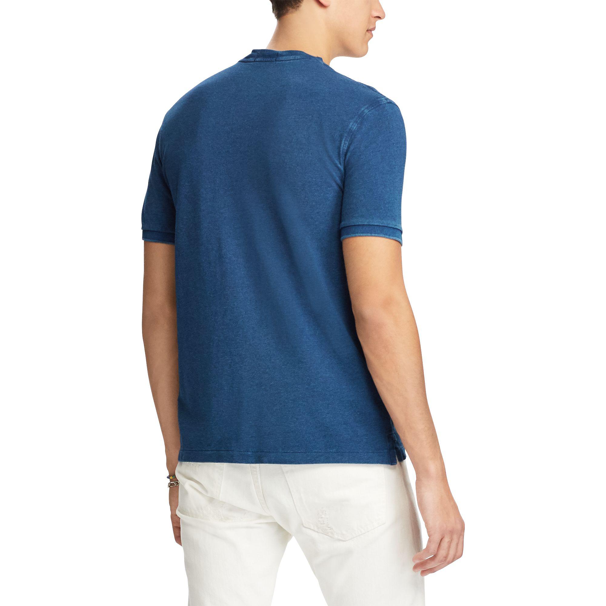 polo featherweight mesh henley