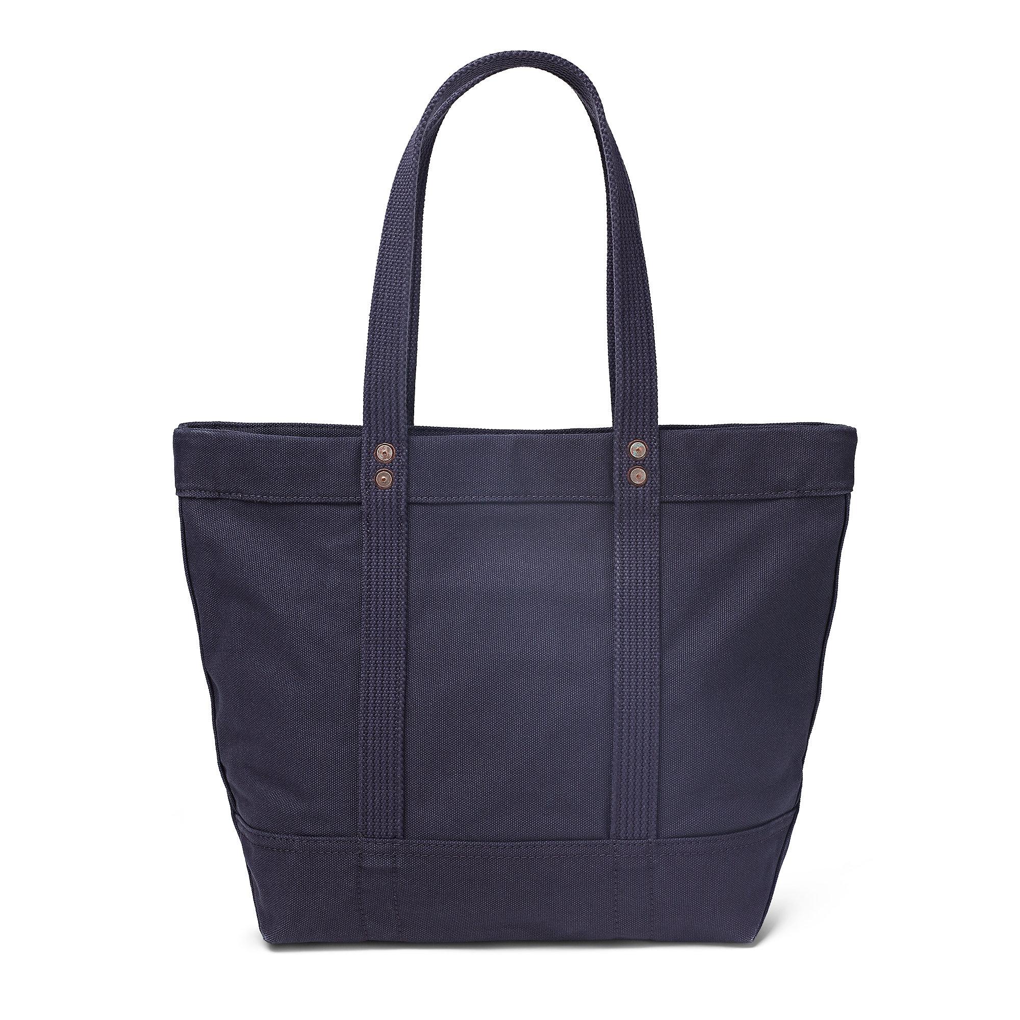 Polo Ralph Lauren Canvas Big Pony Tote in Navy (Blue) - Lyst
