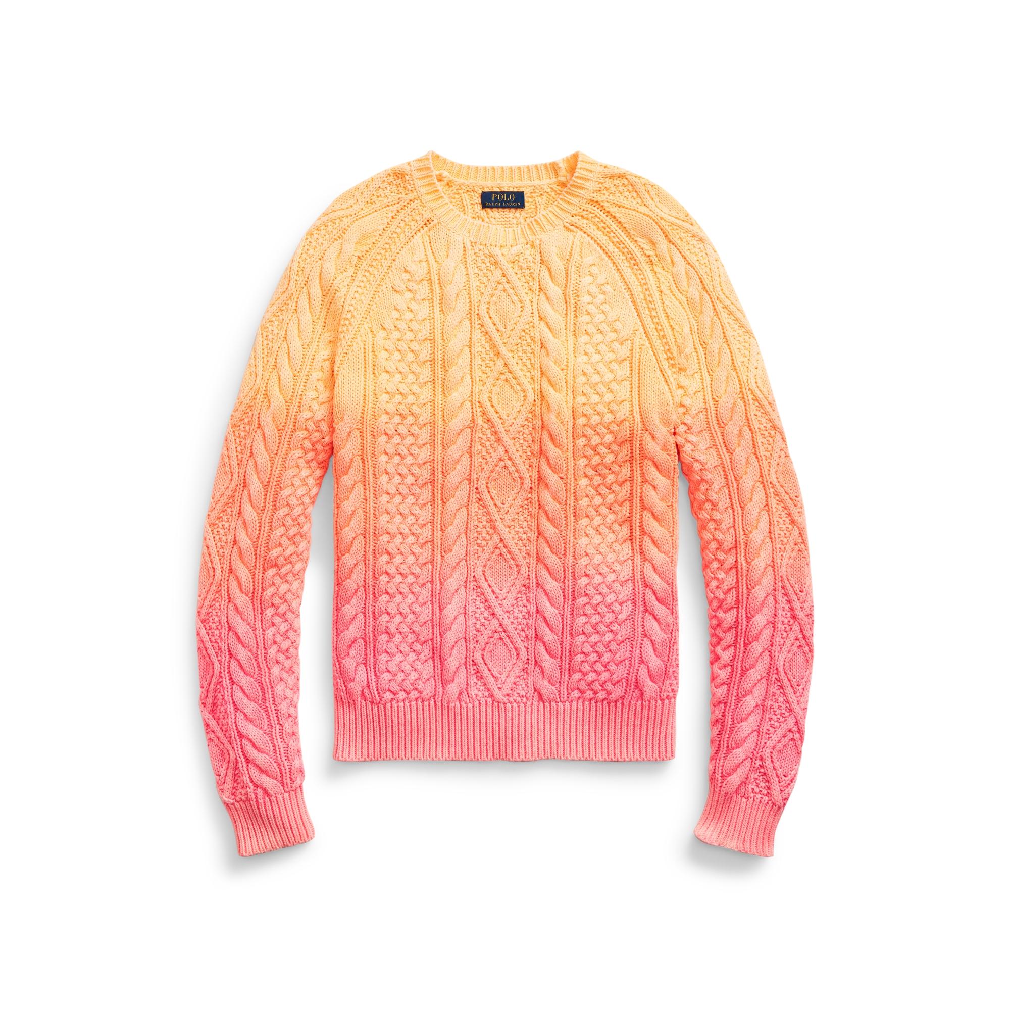 Ralph Lauren Dip-dyed Aran-knit Cotton Sweater - Size Xs for Men 