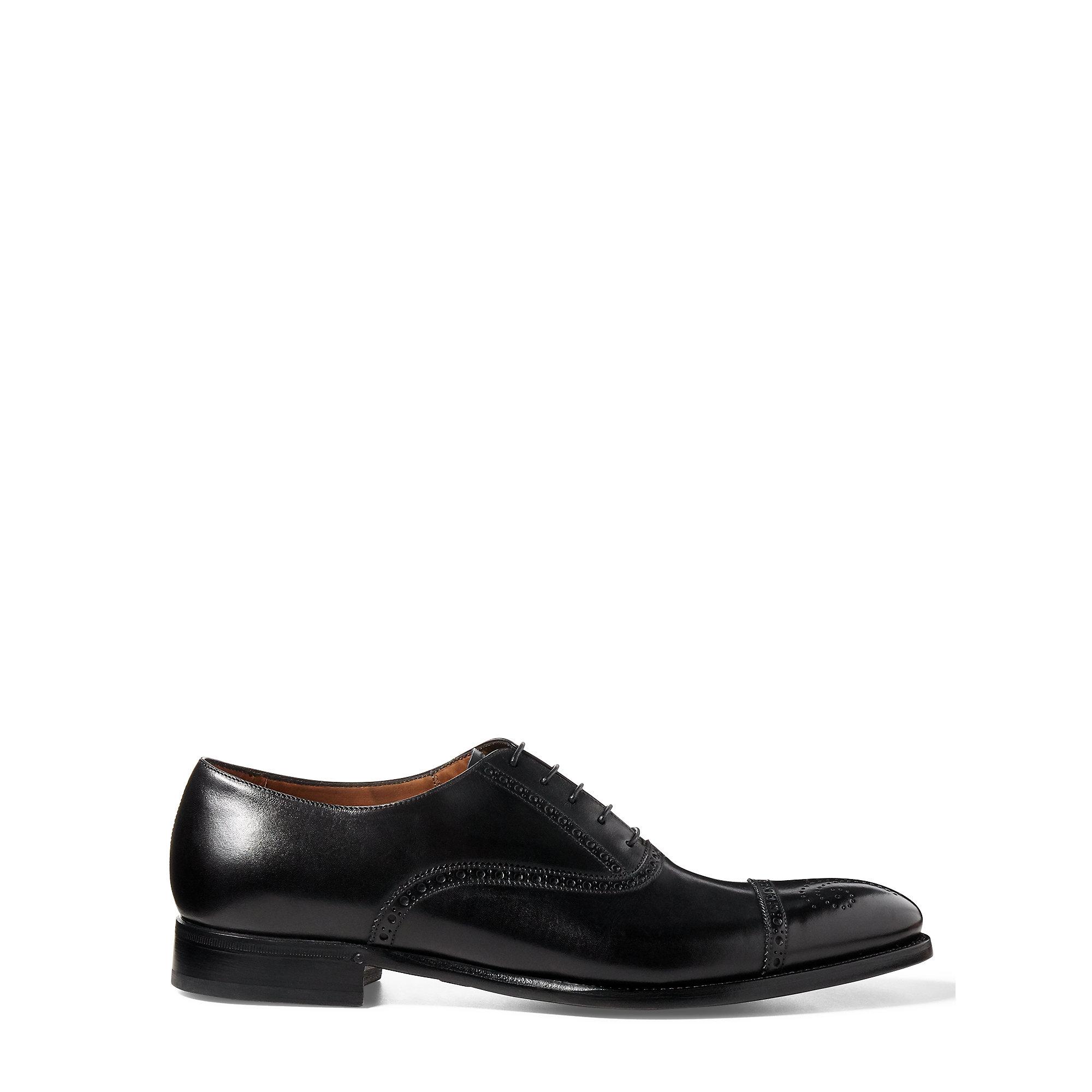 Ralph Lauren Denver CapToe Shoe in Black for Men Lyst Ralph Lauren Denver CapToe Shoe in Black for Men Lyst