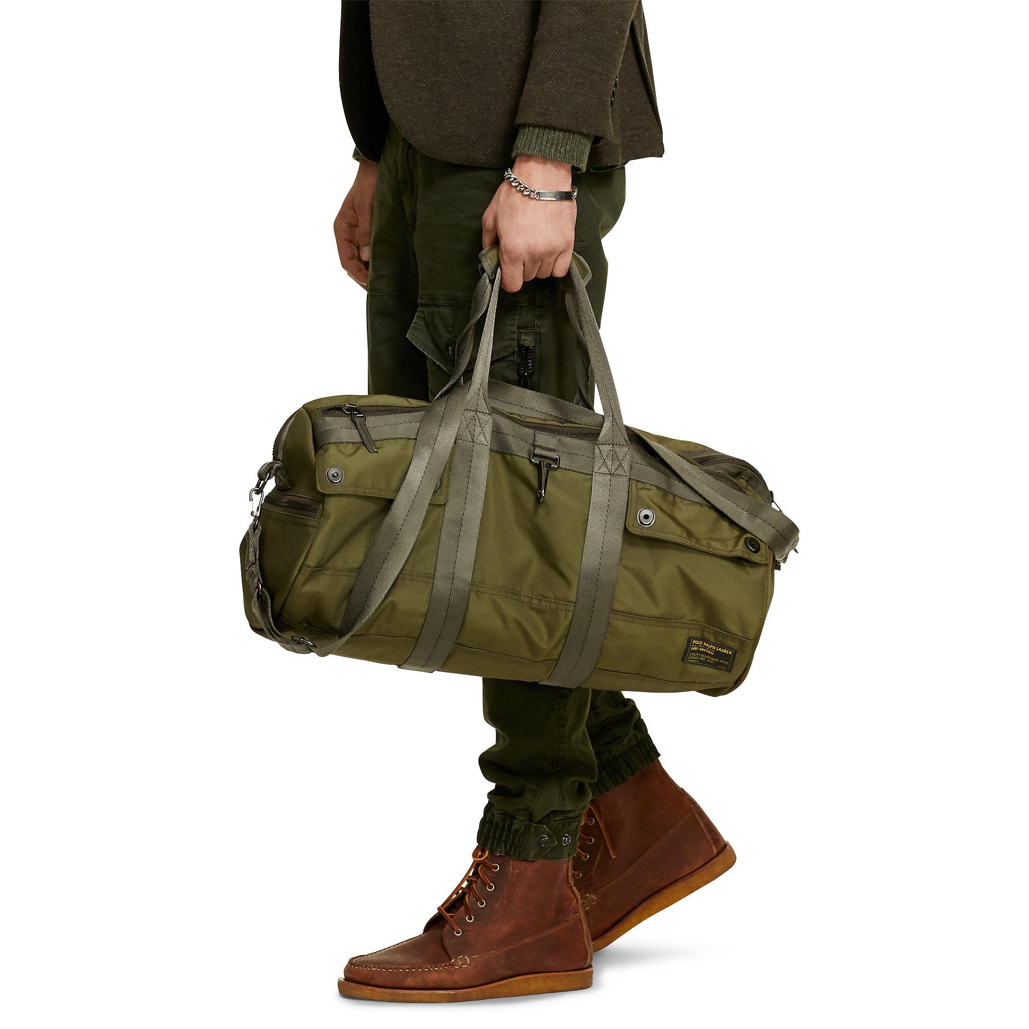 Polo Ralph Lauren Camo-print Military Duffel Bag in Black for Men - Lyst