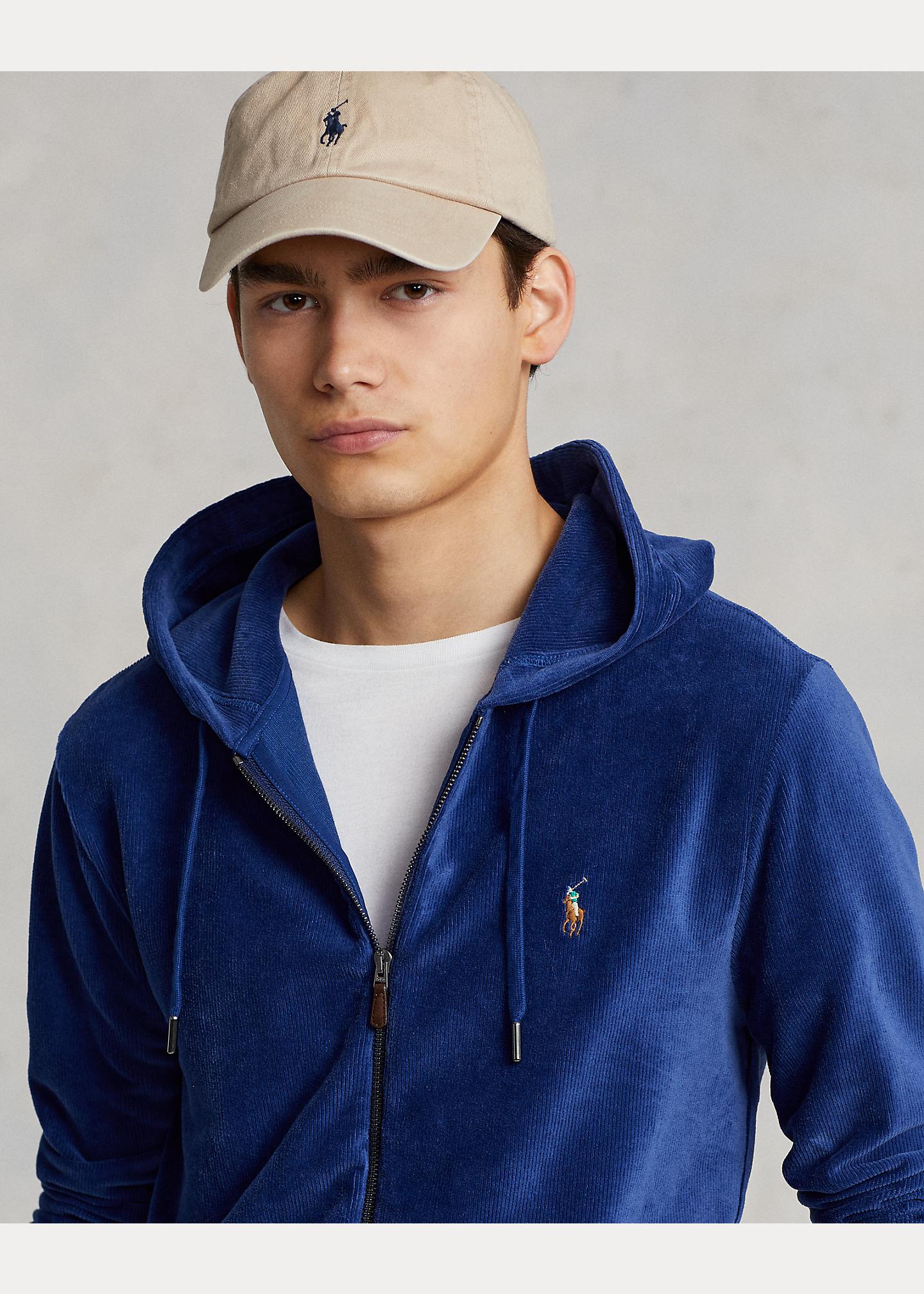 Ralph Lauren Knit Corduroy Full-zip Hoodie in Blue for Men Lyst UK