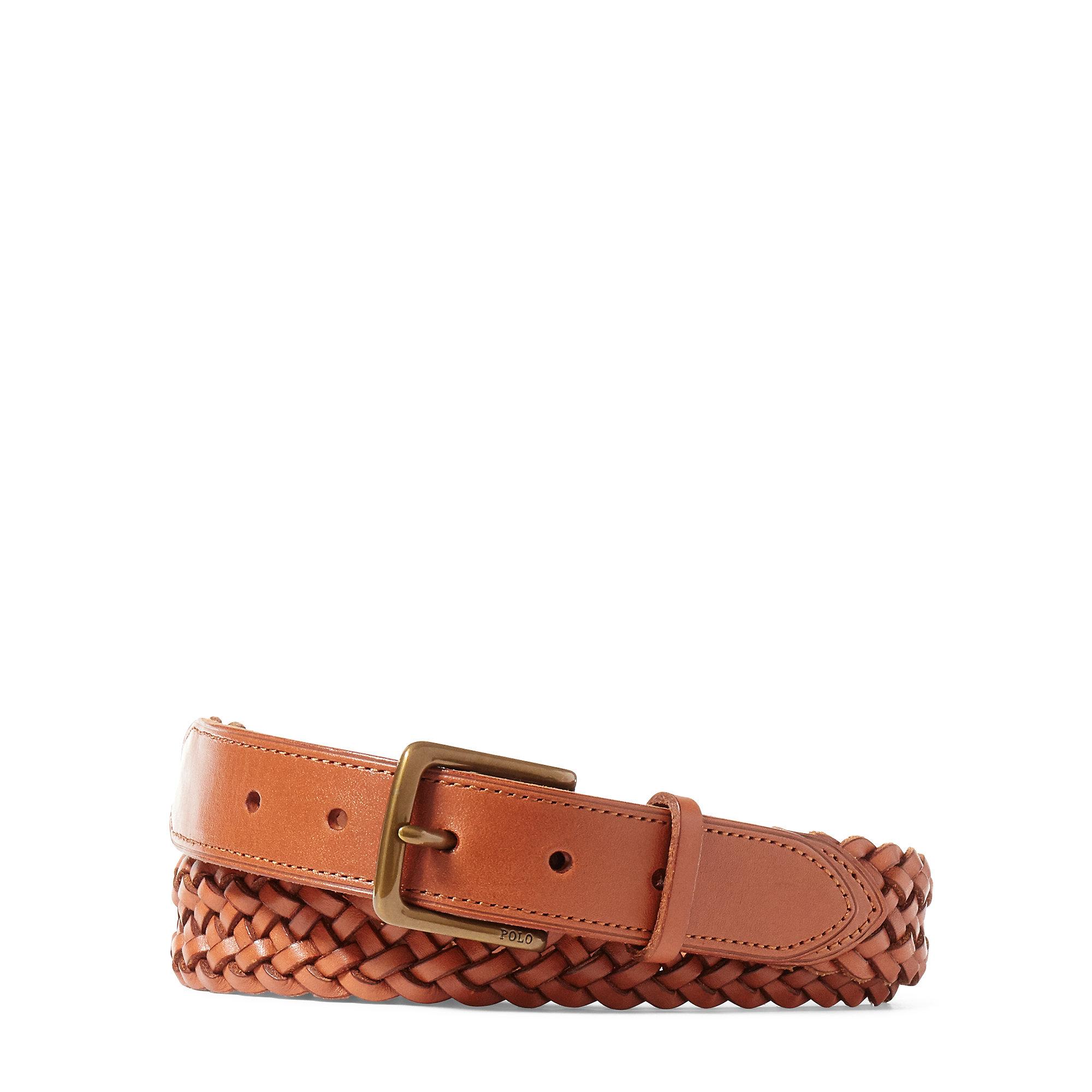 Polo Ralph Lauren Braided Vachetta Leather Belt for Men - Lyst
