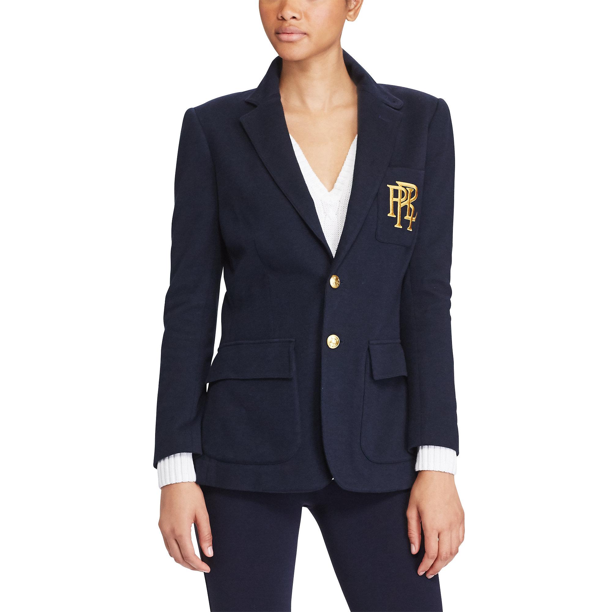 Lyst Polo Ralph Lauren Blazer With Cotton in Blue