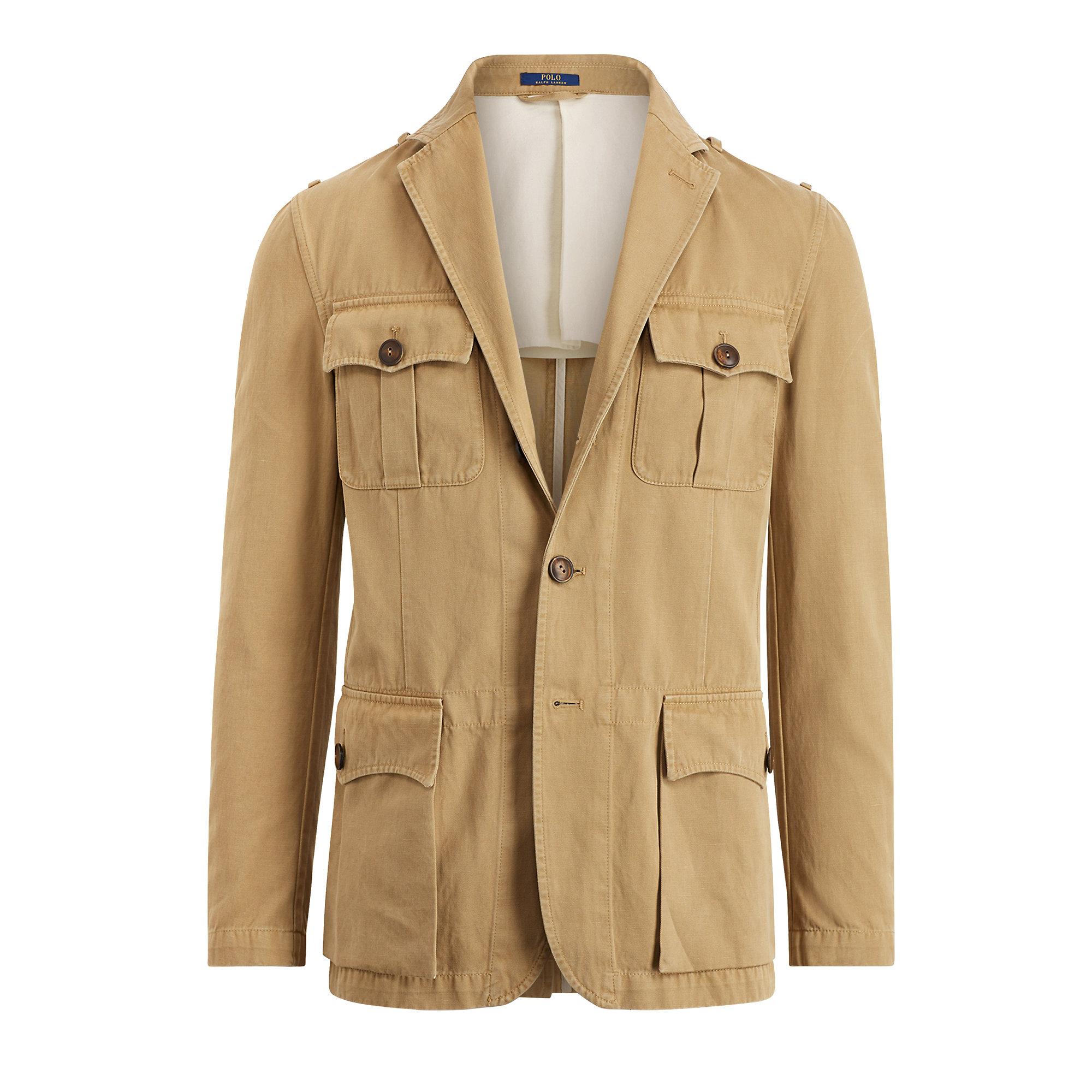 Polo Ralph Lauren Cotton-linen Safari Jacket for Men | Lyst
