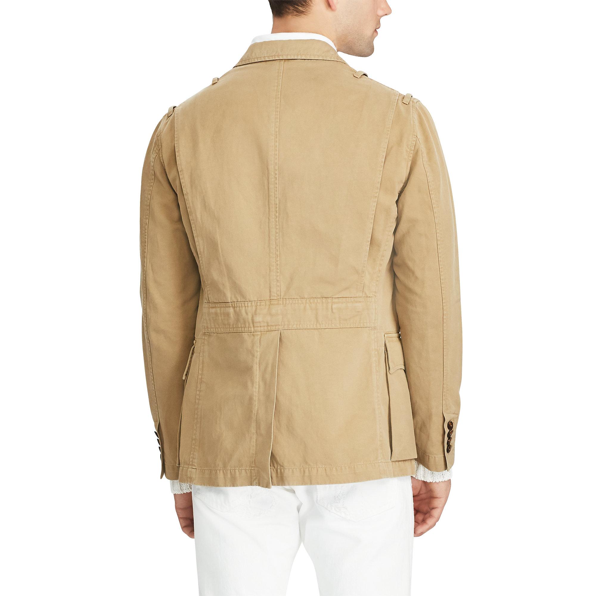 Polo Ralph Lauren Cotton-linen Safari Jacket for Men - Lyst