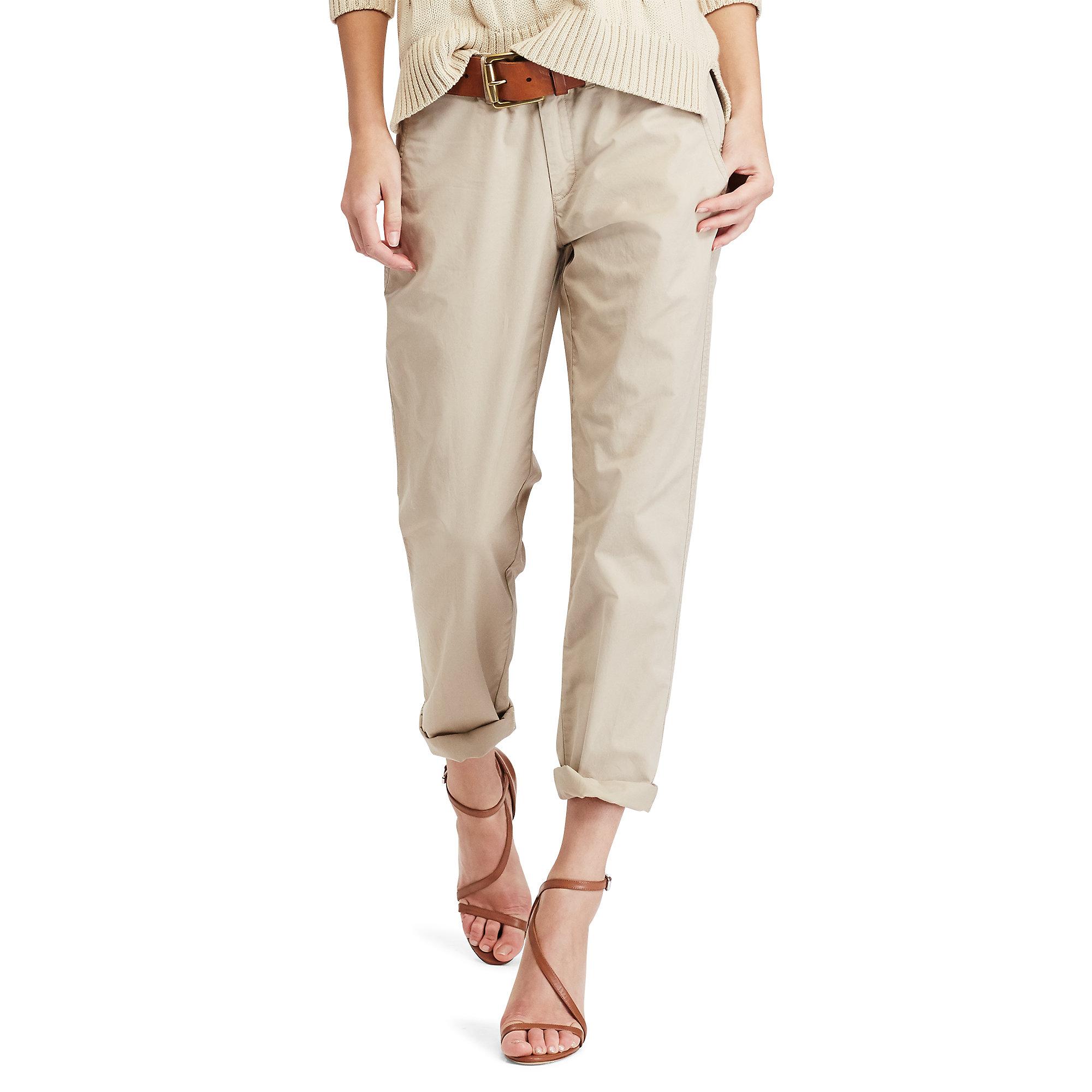 Lyst - Polo Ralph Lauren Cotton Boyfriend Pant in Natural Gallery