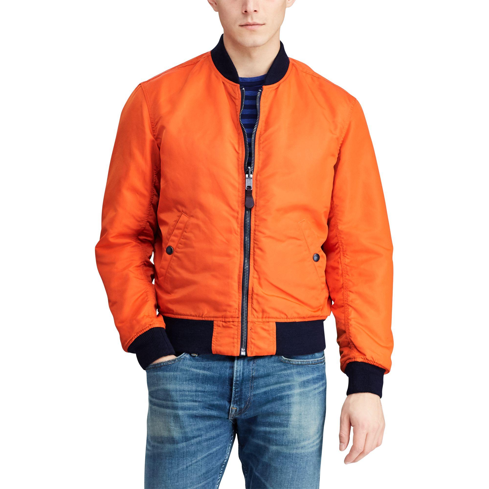 polo ralph lauren reversible twill bomber jacket
