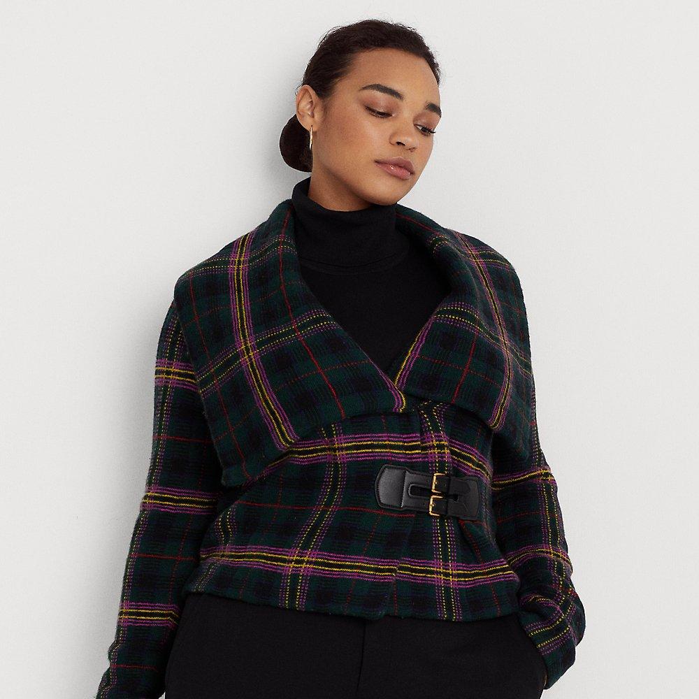 Lauren by Ralph Lauren Ralph Lauren Plaid Woolblend Buckletrim Jacket