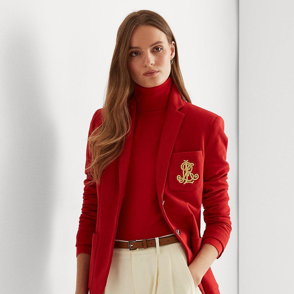 Lauren by Ralph Lauren Ralph Lauren Bullion Jacquard Blazer in Red | Lyst