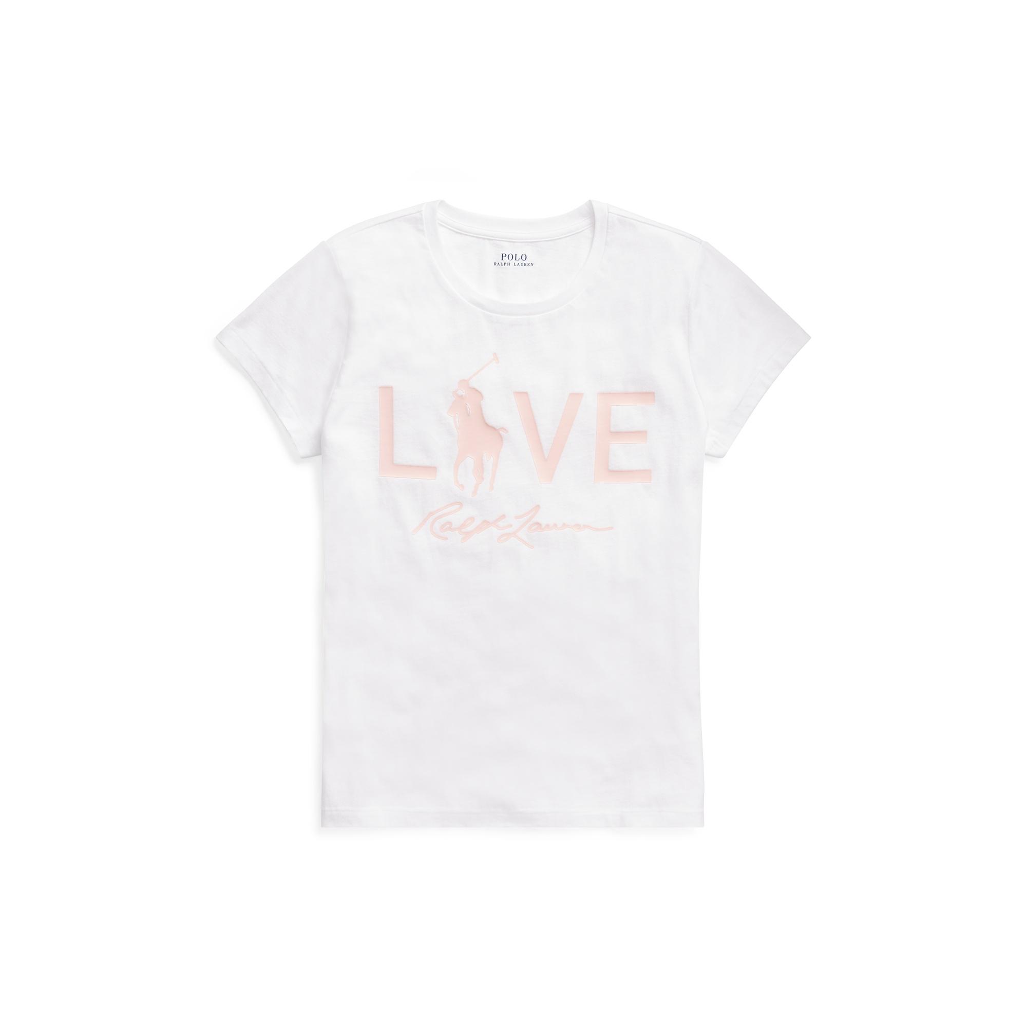 Polo Ralph Lauren Cotton Pink Pony Love Graphic T-shirt in Navy (Blue) |  Lyst