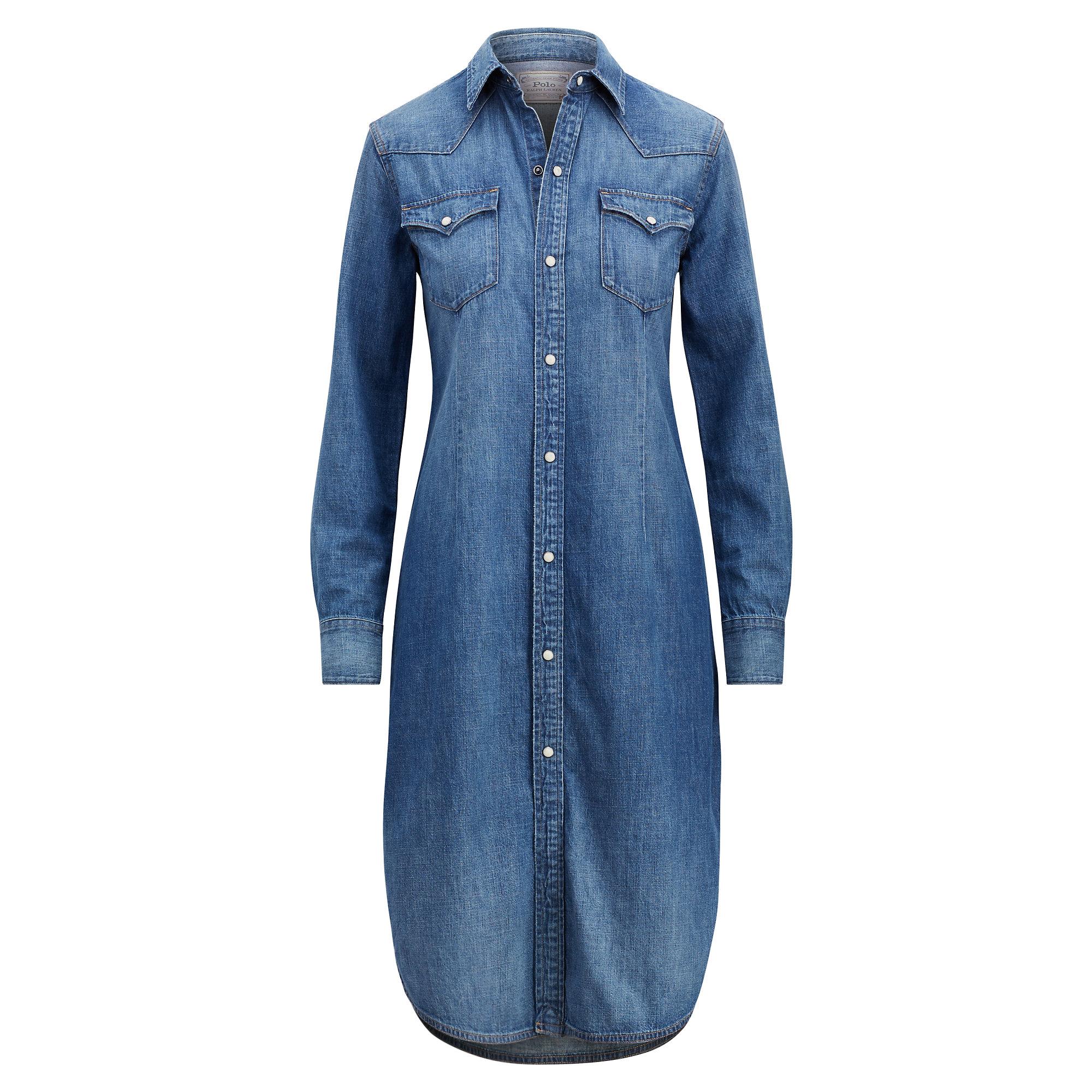 polo ralph lauren denim western shirtdress