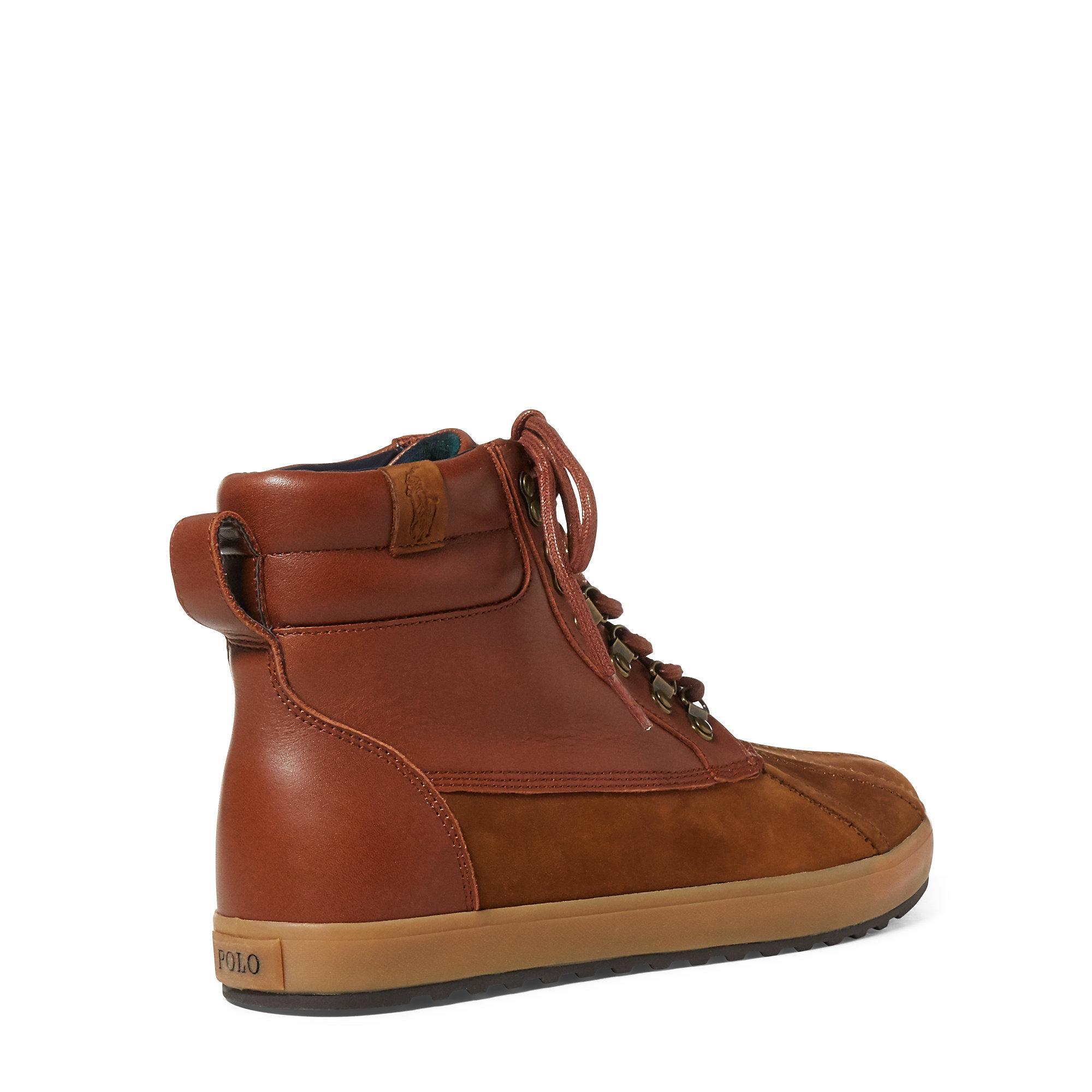 Polo Ralph Lauren Leather Regnald Nubuck Sneaker Boot in Brown for Men -  Lyst