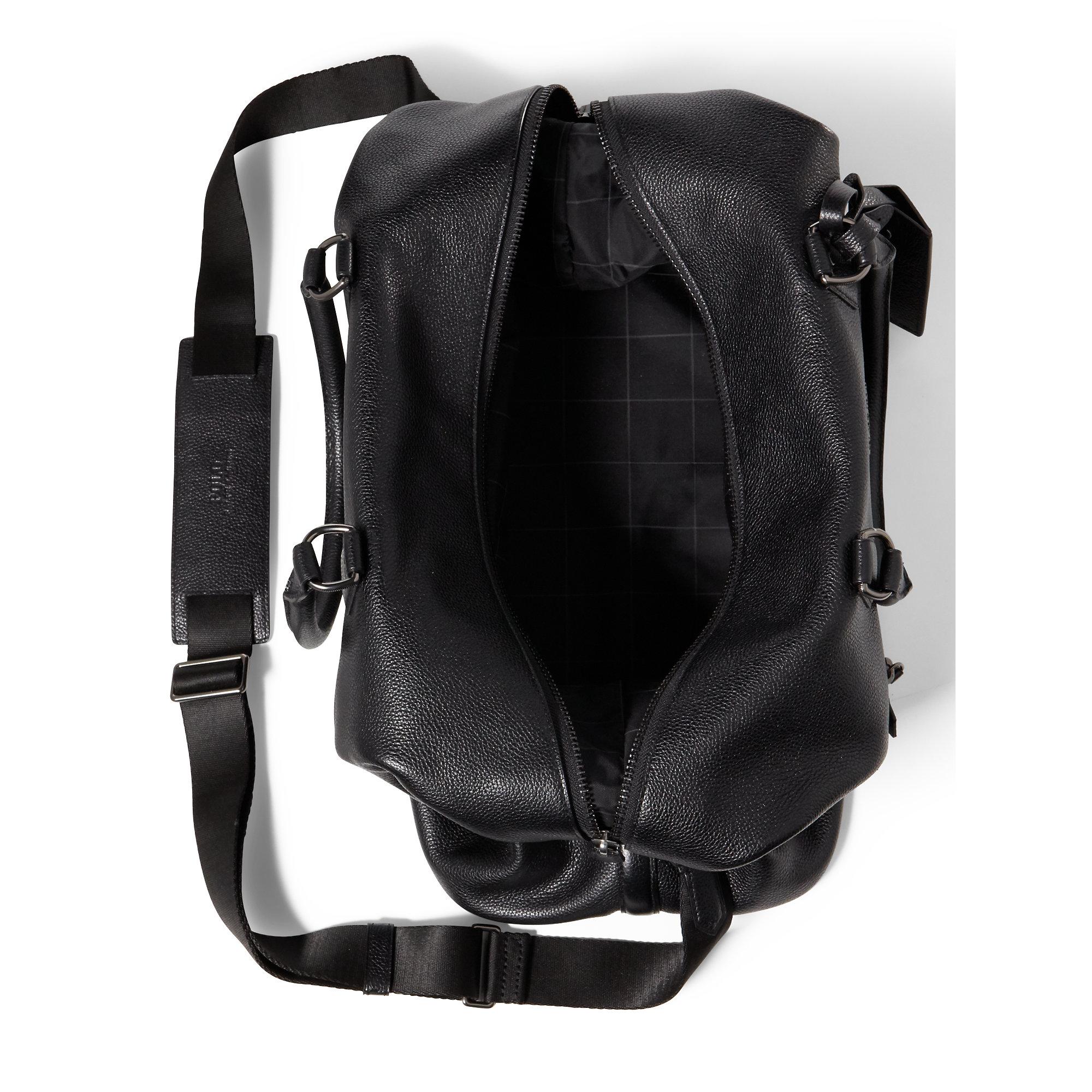 Polo Ralph Lauren Leather Men's Pebbled Duffel Bag - Black for Men - Lyst