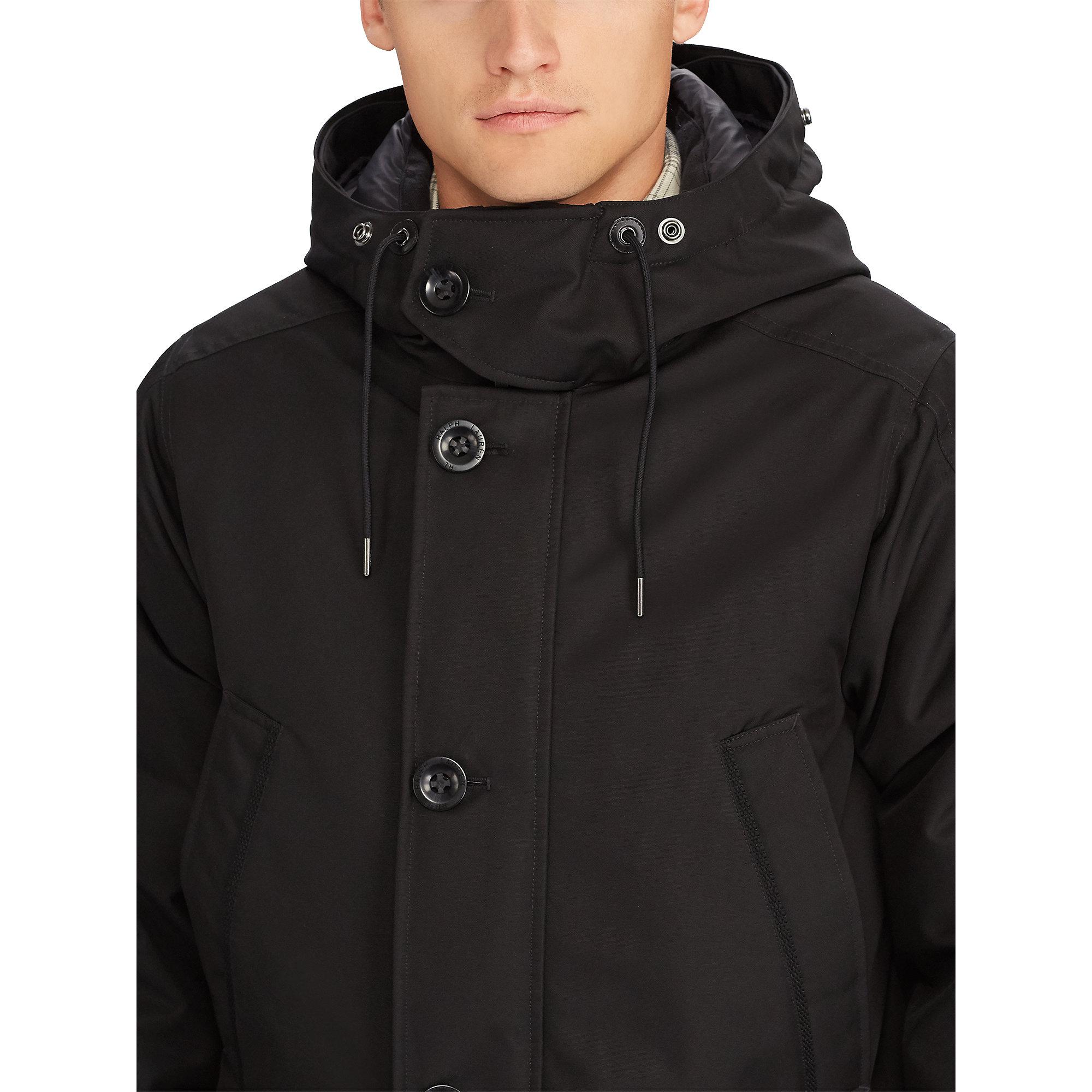 Polo Ralph Lauren Faux Fur–trimmed Down Parka in Black for Men - Lyst