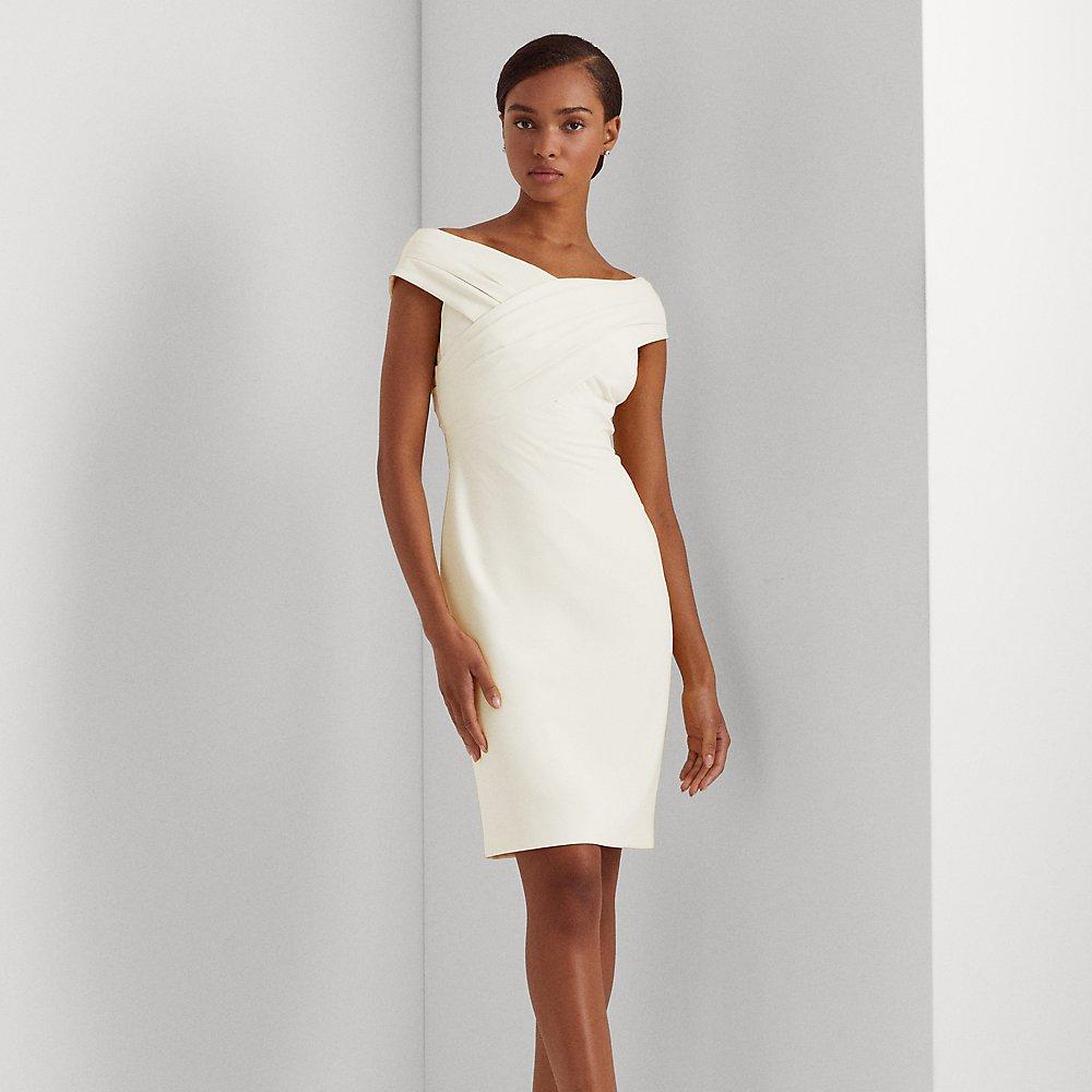 Vestido de cóctel de crepé de Ralph Lauren de color Blanco | Lyst