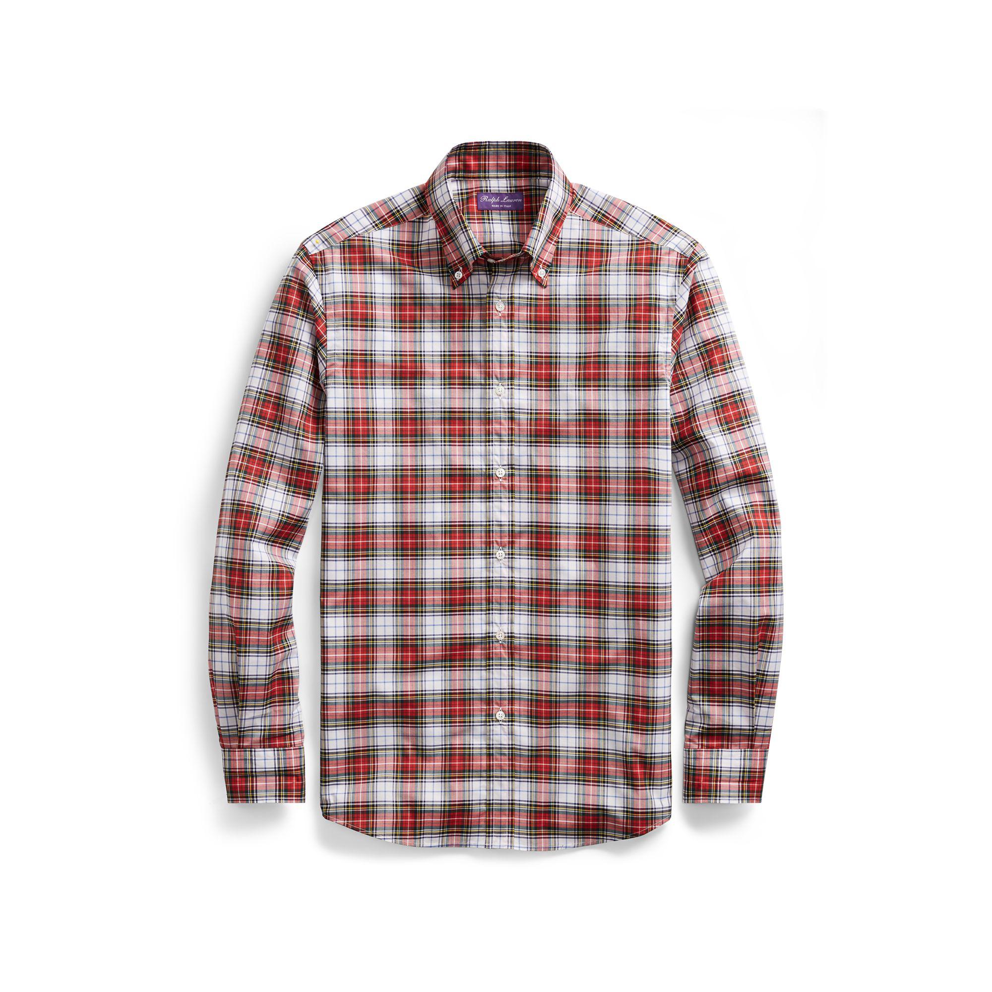 ralph lauren red tartan shirt
