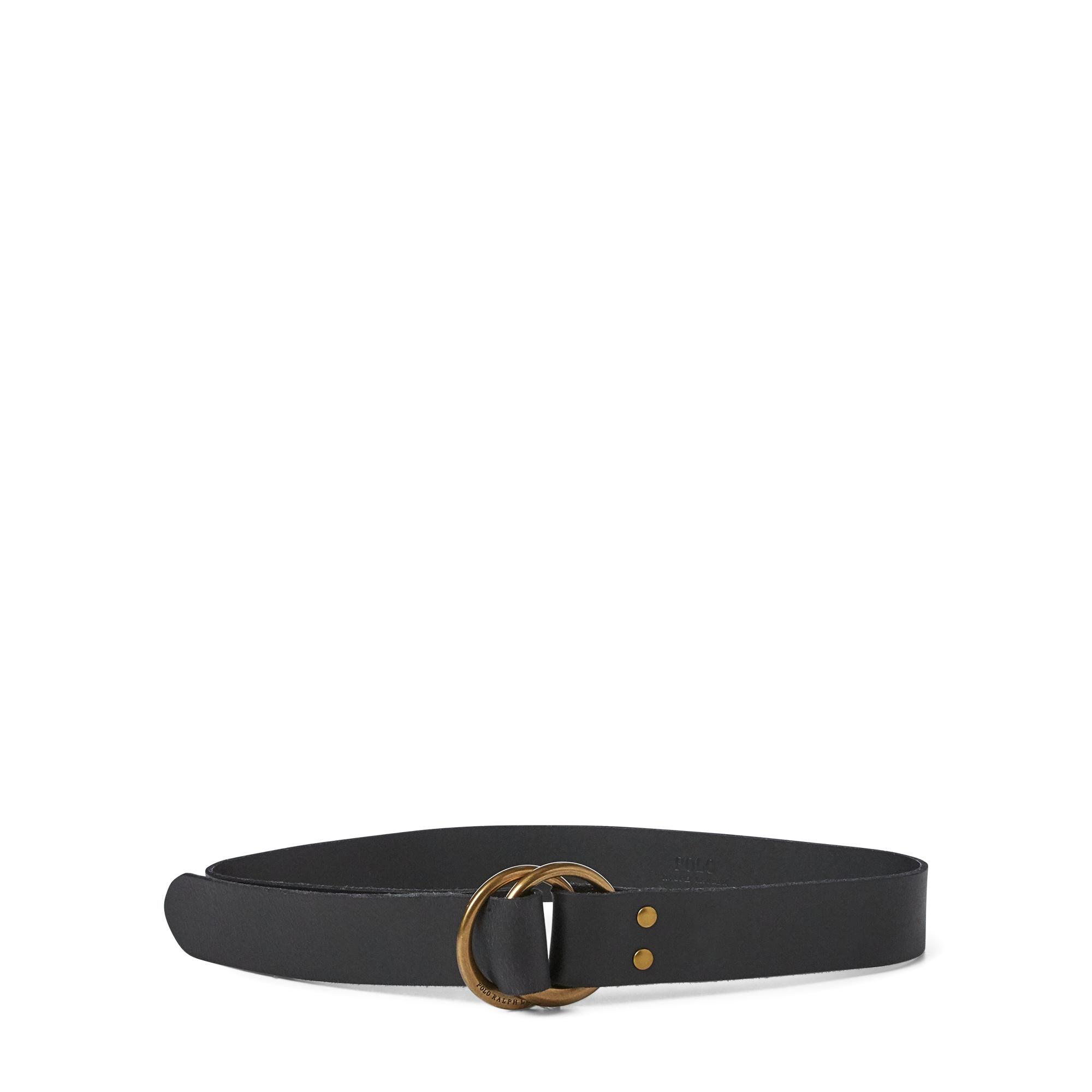 Polo Ralph Lauren Leather O Ring Belt In Black Lyst Polo Ralph Lauren Leather O Ring Belt In Black Lyst