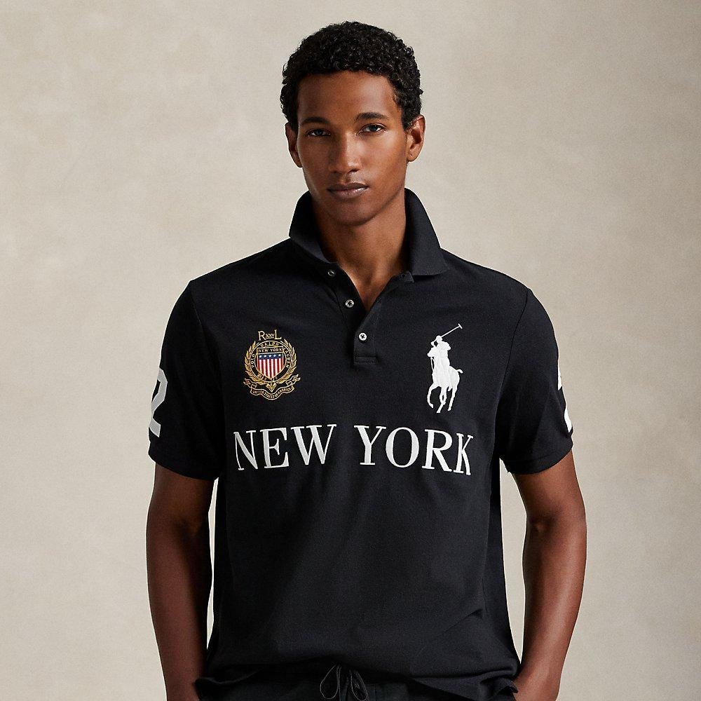 Ralph Lauren Classic Fit New York Mesh Polo Shirt in Black for Men