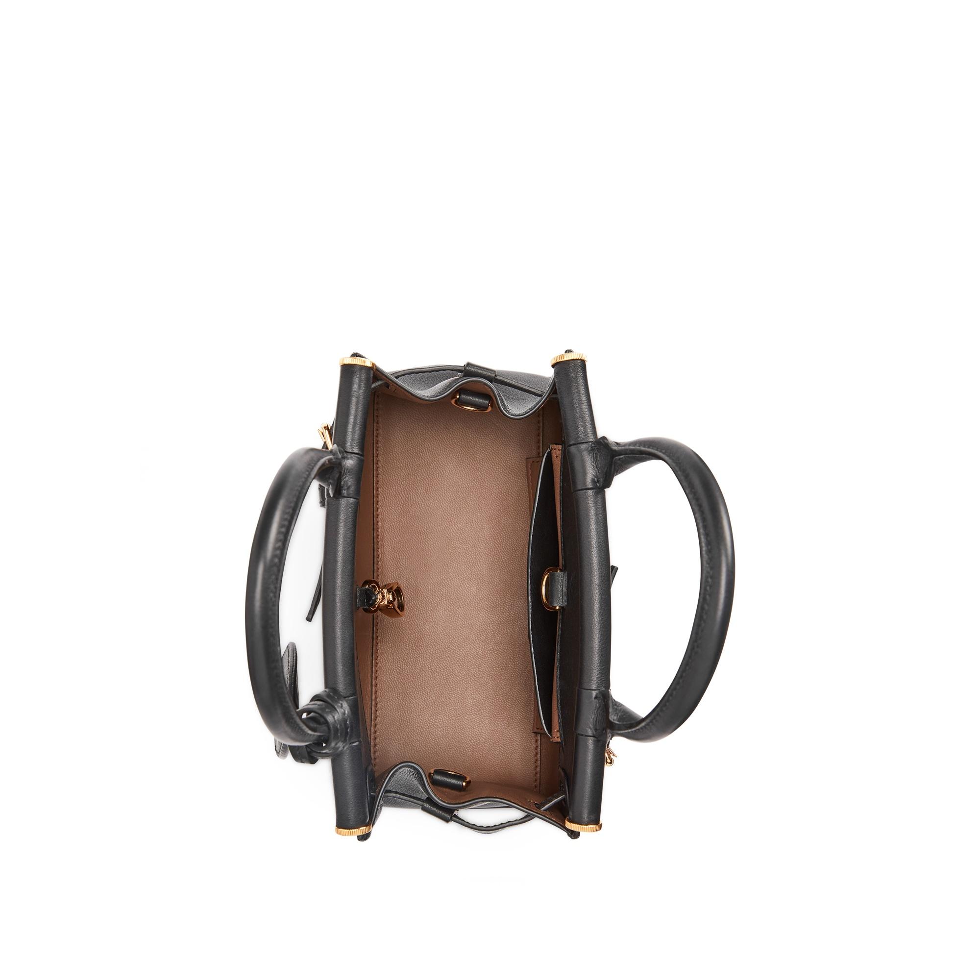 Ralph Lauren Calfskin Mini Rl50 Handbag in Black - Lyst