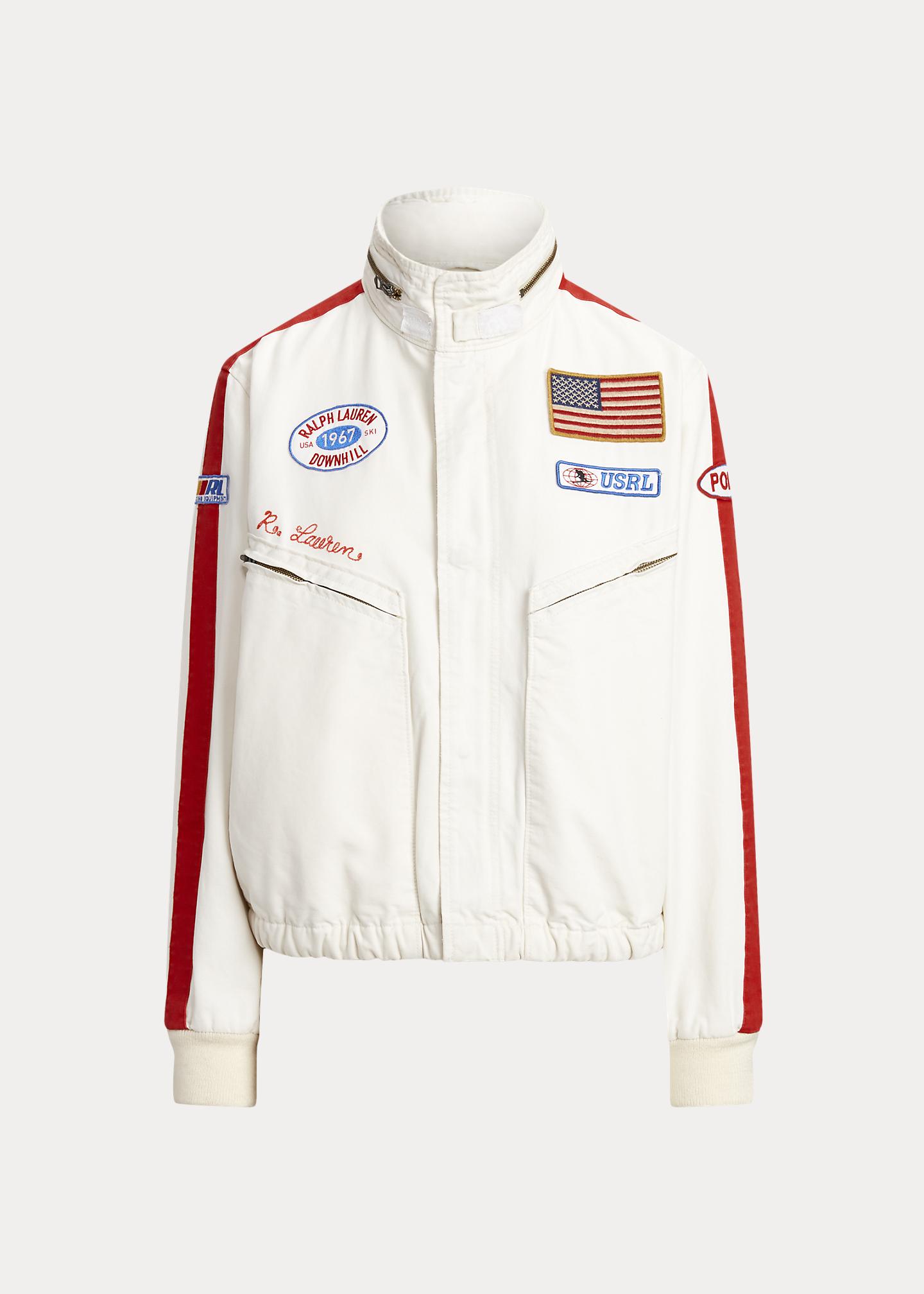 Polo Ralph Lauren Logo Patch & Embroidered Canvas Bomber | Lyst UK