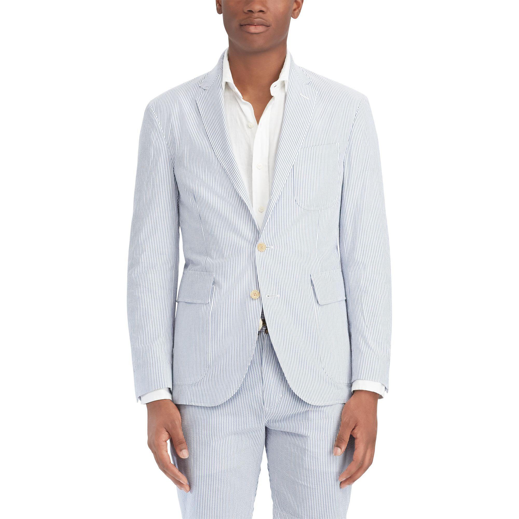 Polo Ralph Lauren Morgan Seersucker Suit Jacket in Blue for Men | Lyst