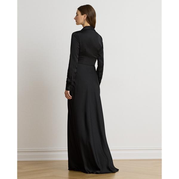 high neck tie waist dress White Minimalist Elegant Sleeveless Pleated Collar Flare Hem Maxi S&B Collection main image 0