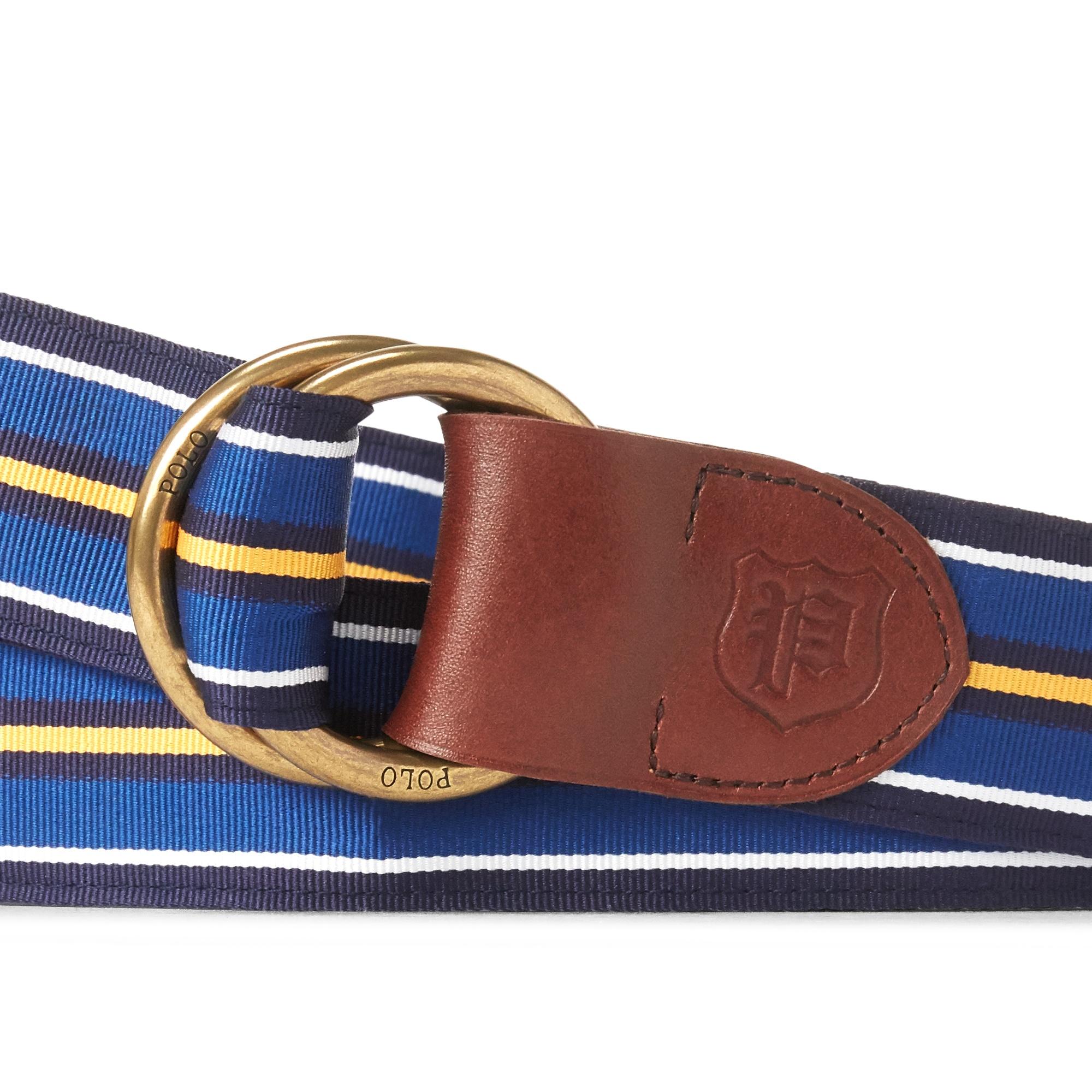 Polo Ralph Lauren Leather Grosgrain O Ring Belt In Blue For Men Lyst Polo Ralph Lauren Leather Grosgrain O Ring Belt In Blue For Men Lyst